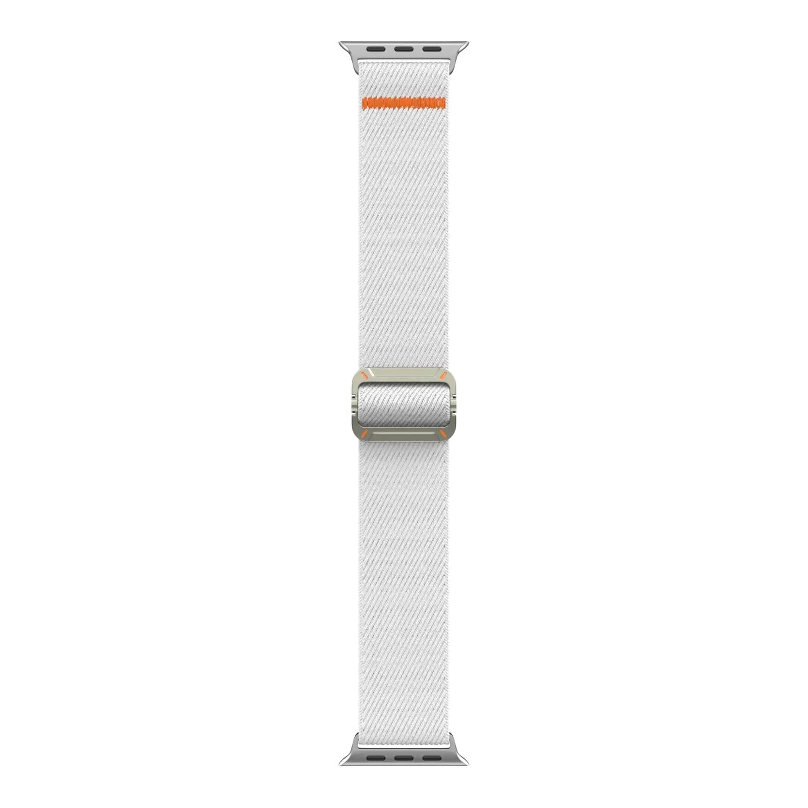 DL3 Mobilak Strap Compatible with Apple Watch Ultra/Ultra 2 Strap 49mm 46mm 45mm 44mm 42mm, Nylon Sport Band for iWatch Ultra SE Series 10 9 8 7 6 5 4 3 2 1, Men - White
