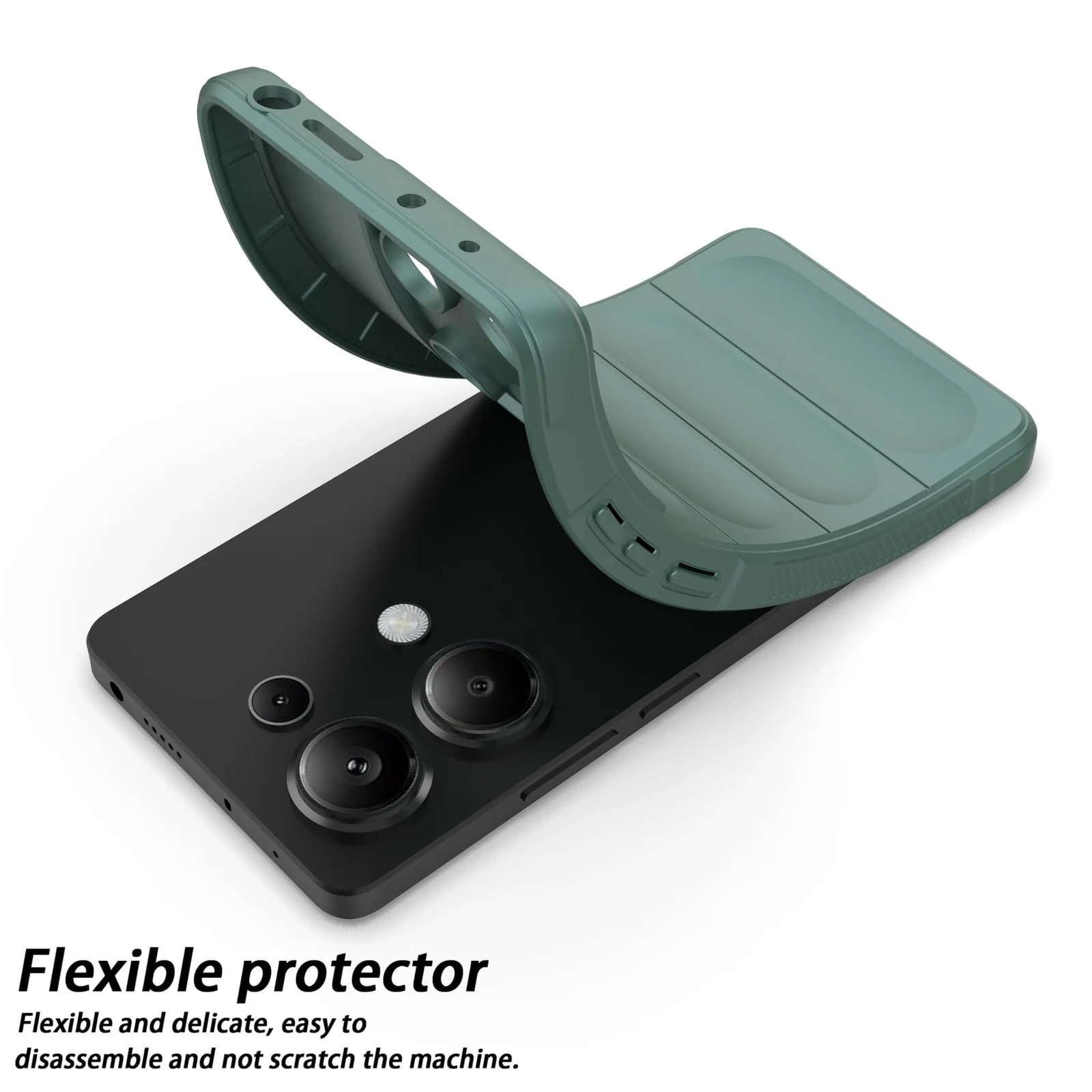 DL3 Mobilak Rugged Protective Case for Xiaomi Redmi Note 13 Pro 4G / Poco M6 Pro 4G, Camera protection, Shock-absorbing protection, Non-slip grip - Green