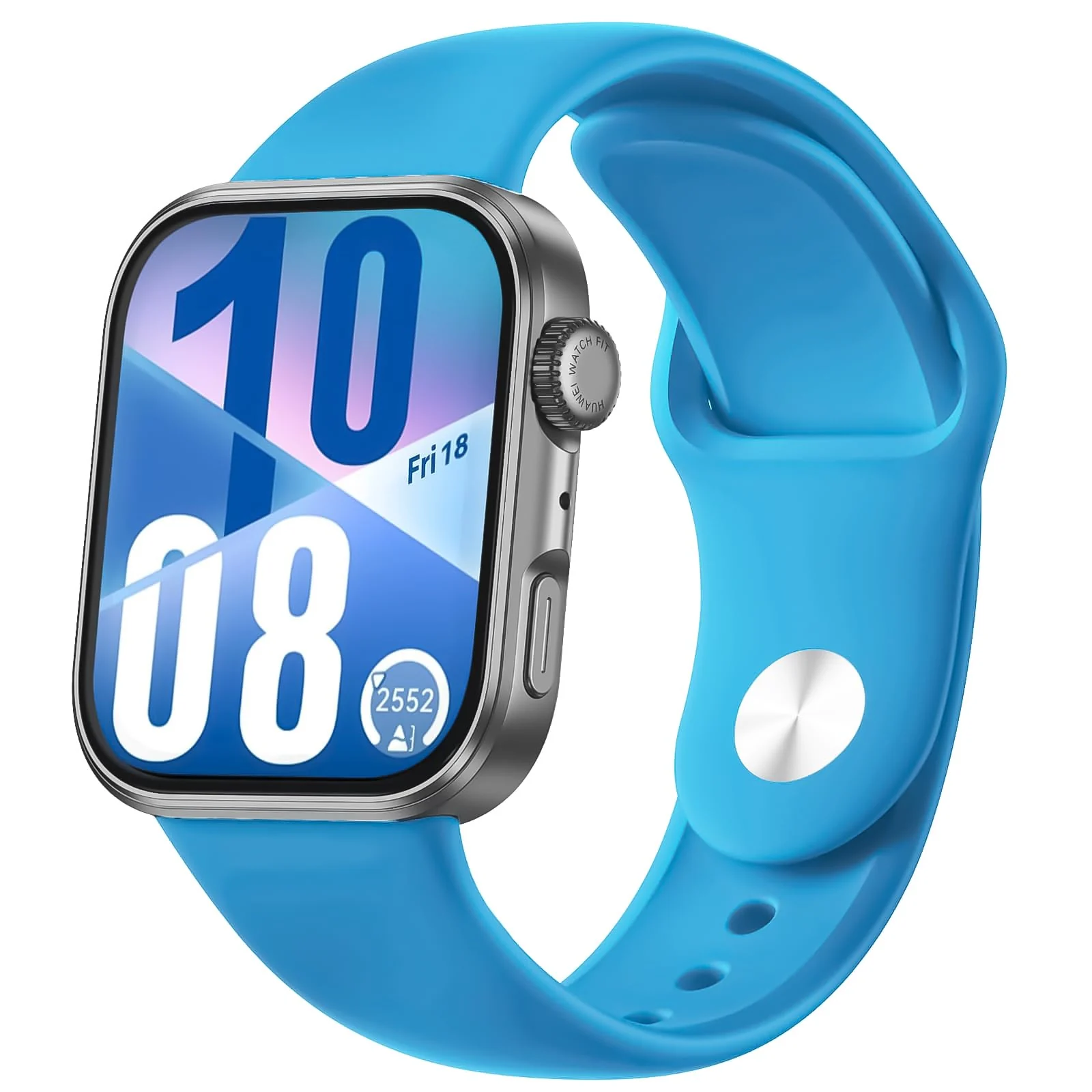 DL3 Mobilak Silicone Strap Compatible with Huawei Watch Fit 3 Strap for Men Women Breathable Soft Replacement Strap Adjustable Waterproof Sports Straps - Sky Blue