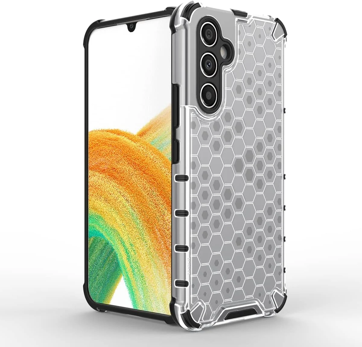 DL3 Mobilak Clear PC and TPU Protective Case for vivo Y02S / vivo Y16 4G with Shockproof Design - Clear