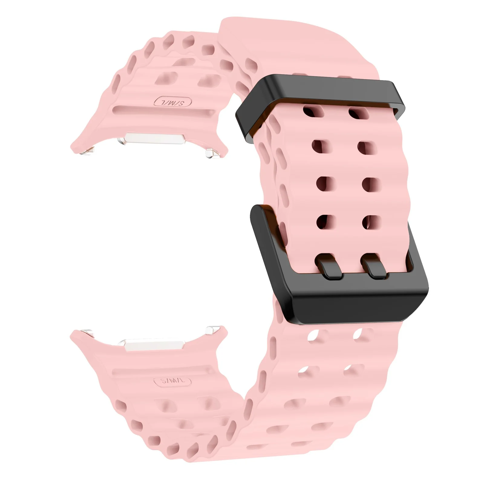 DL3 Mobilak Sport Band Compatible with Samsung Galaxy Watch Ultra Band 47mm Women Men, Breathable Soft Silicone Waterproof Watch Strap Accessories for Samsung Watch 7 Ultra Bands - Pink