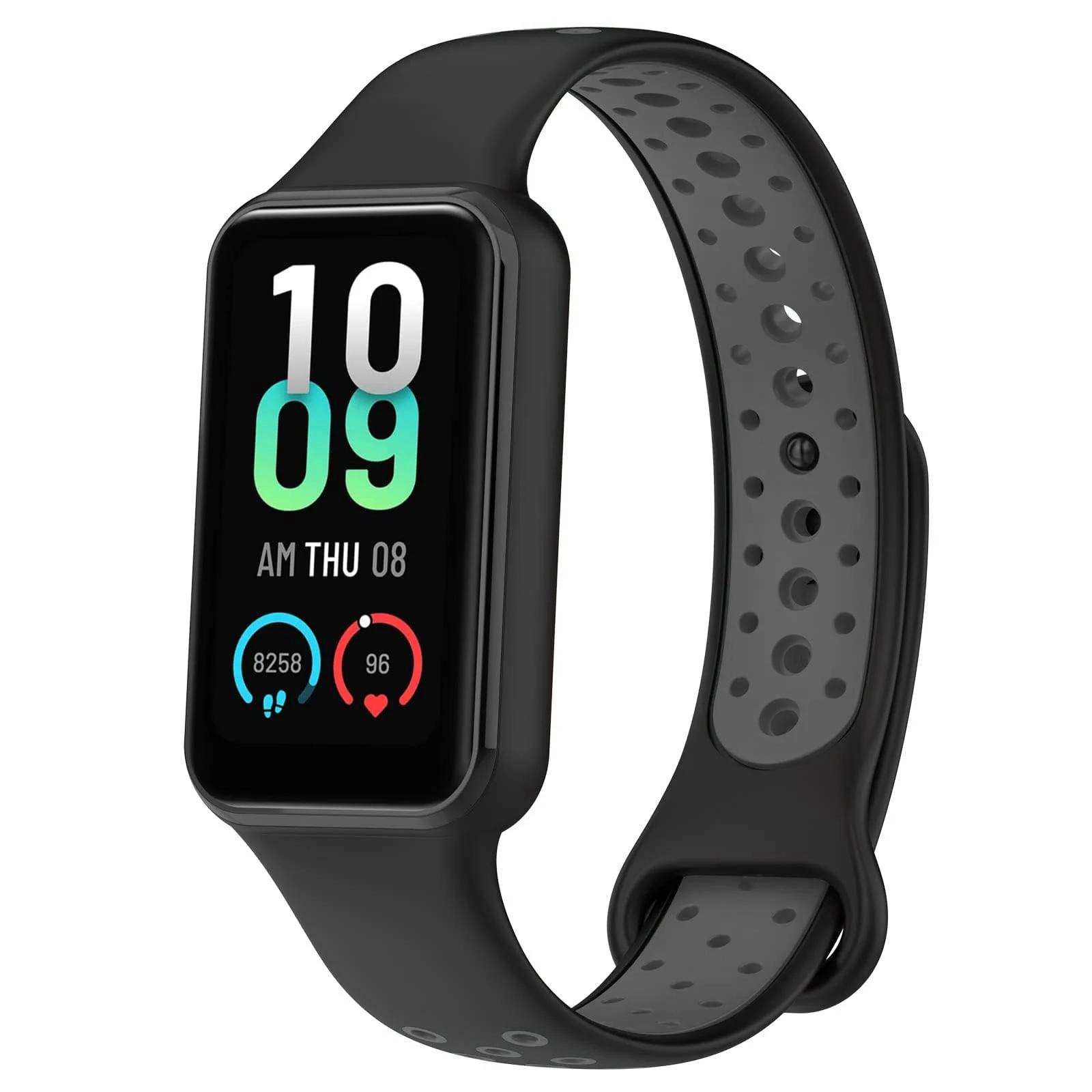 DL3 Mobilak Smart Watch Strap for Xiaomi Redmi Band 2, Sport Silicone Watch Band Wrist Strap, Replacement Bracelet Wristband Wrist Strap for Xiaomi Redmi Smart Band2 Accessories - Black Grey