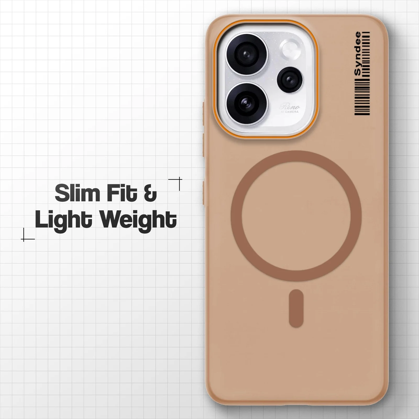 DL3 Mobilak Case Back Cover for Honor 400 5G Case, Sleek Frosted Translucent Back Only Compatible with Wireless Magnetic Accessories | Anti-Scratch Shockproof Phone Case - Brown