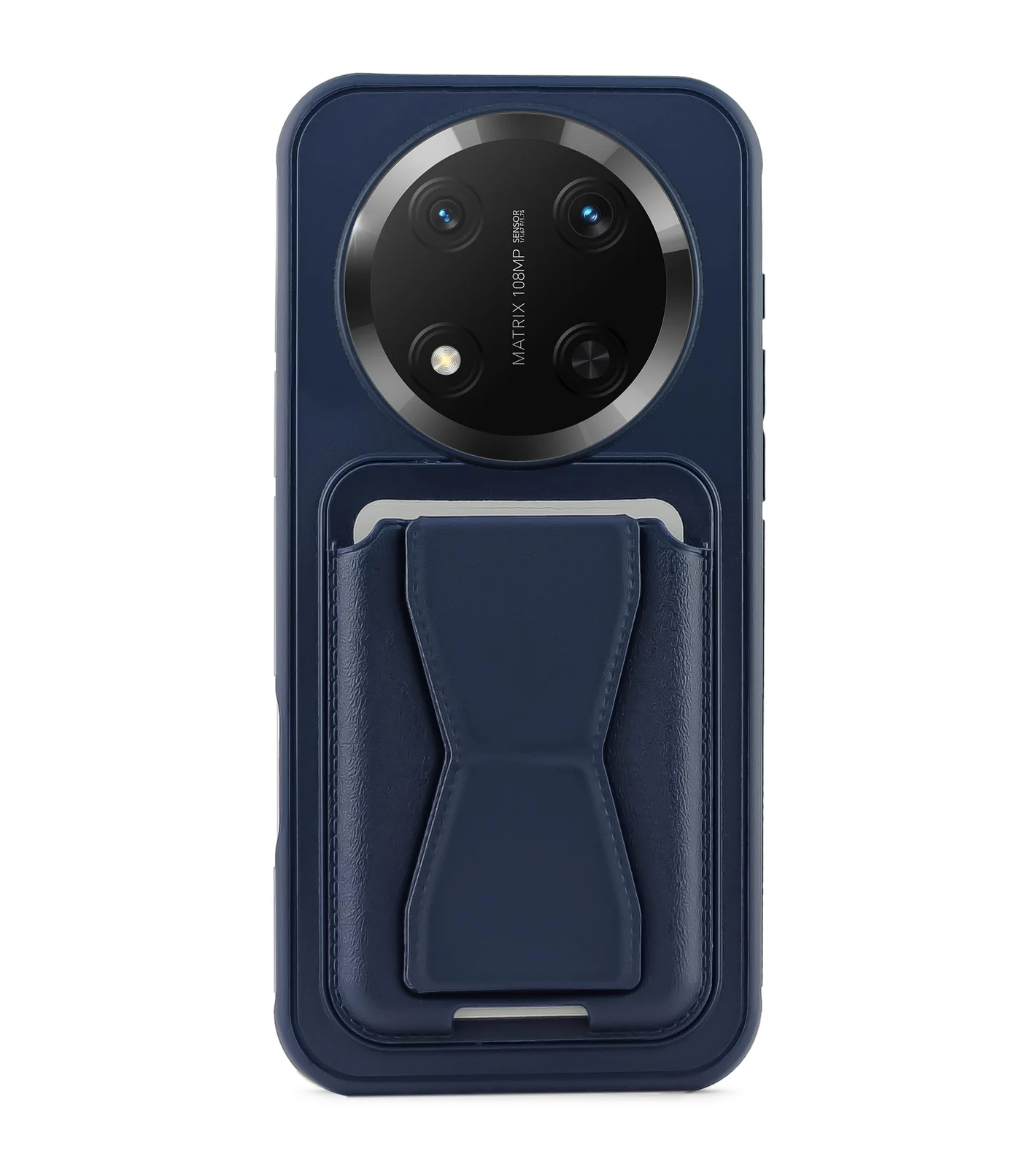 DL3 Mobilak Leather Wallet Case with Card Slot for Honor X9C with Camera Protection and Shockproof Design - Blue