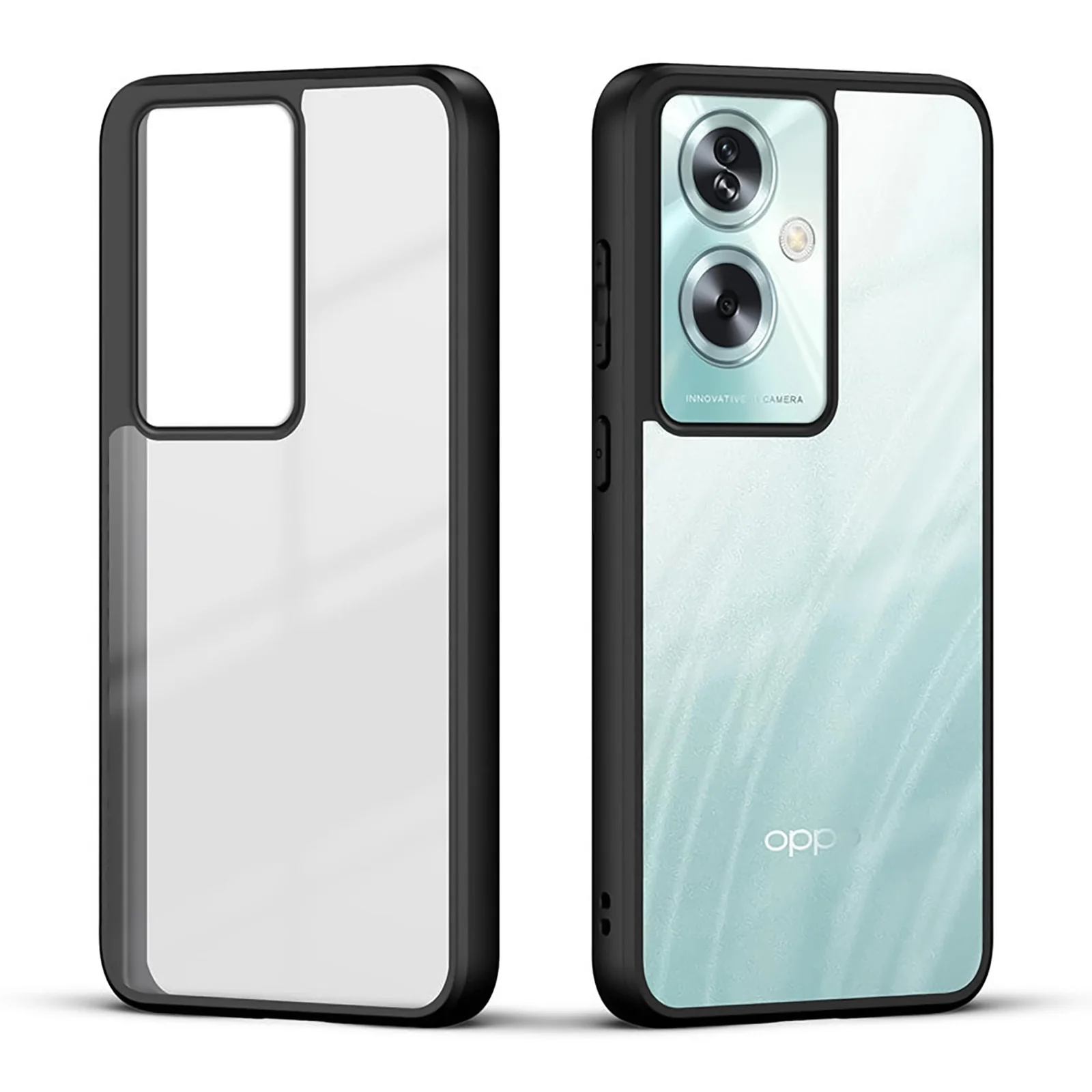 DL3 Mobilak Clear Protective Case for OPPO Reno 11F 5G - Black
