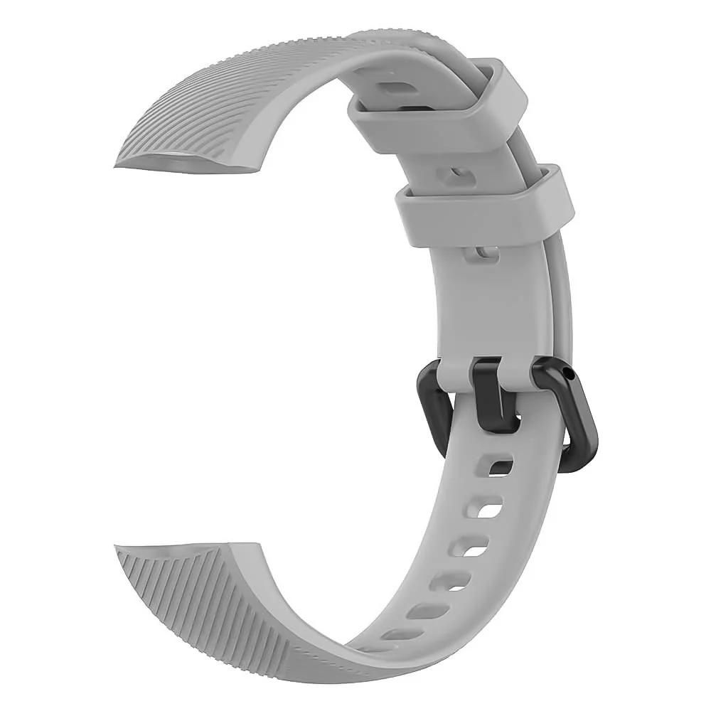 DL3 Mobilak Compatible for Honor Band 5/Honor Band 4 Strap, Soft Silicone Sport Wristband Adjustable Accessory Bracelet Replacement Band for Honor Band 5/Band 4 - Gray