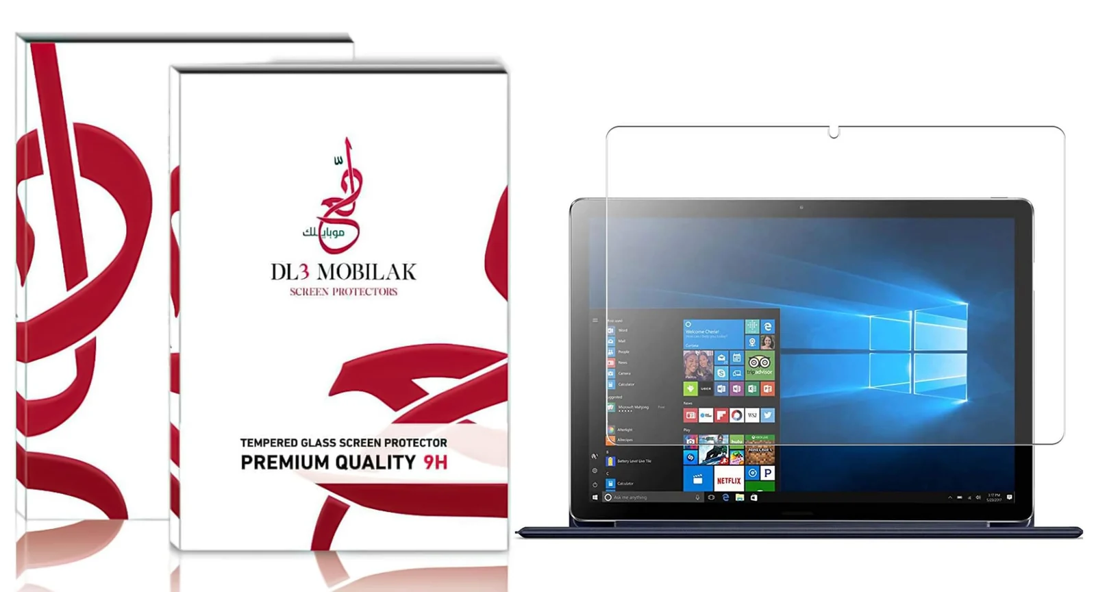 "DL3 Mobilak Screen Protector For Huawei MatePad 12X 2024 12 Inch/Huawei MatePad Air 12"" Tablet Tempered Glass Film [HD Crystal ] [Easy Installation] [Scratch Resistant] [9H Hardness] - Clear"