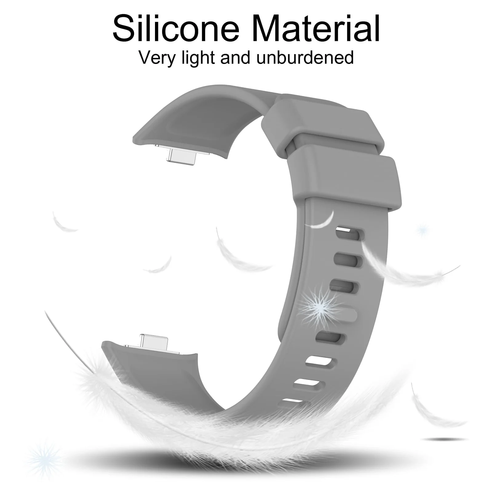DL3 Mobilak Bracelet Compatible with Xiaomi Redmi Watch 6/5/4 / Xiaomi Smart Band 10 Pro/9 Pro/8 Pro, Soft TPU Replacement Strap Sports, Strap for Men and Women - Gray