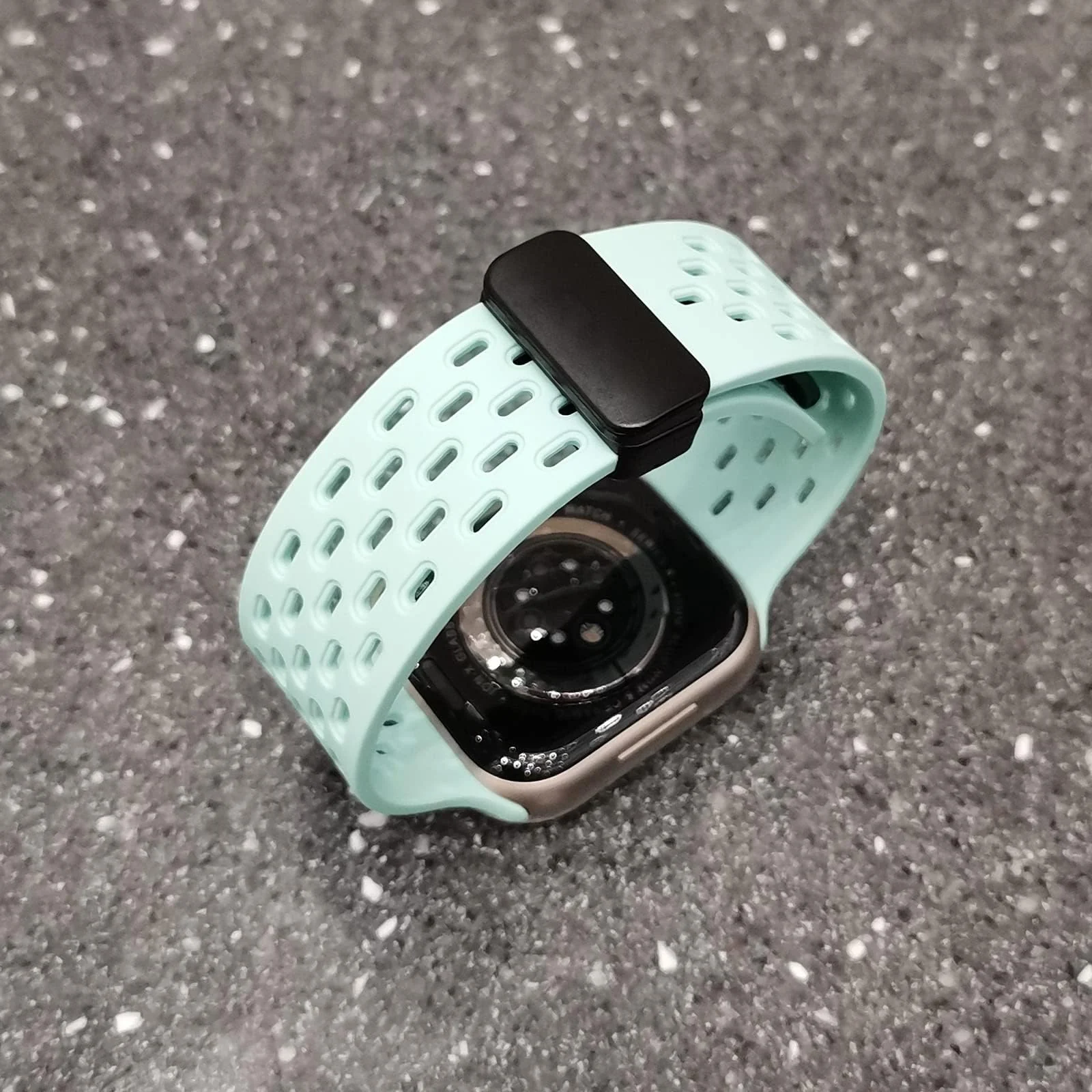 DL3 Mobilak Magnetic Bands for Apple Watch Band 49mm 46mm 45mm 44mm 42mm, Soft Silicone Magnetic Buckle Breathable Sport Watch Strap for iWatch Ultra2 Ultra SE SE2 Series 10 9 8 7 6 5 4 3 2 1 - Light cyan