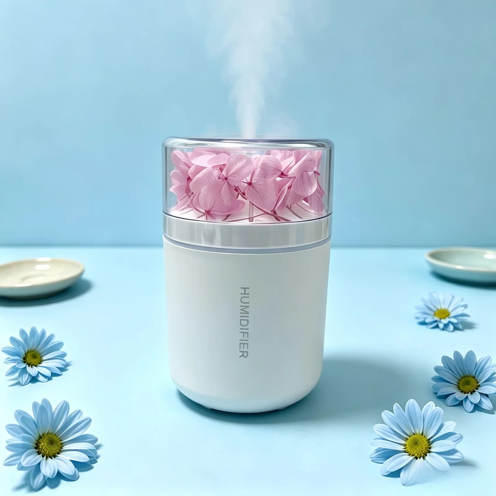 MOBIGON 180 ml USB Humidifier with Night Light, Style-1