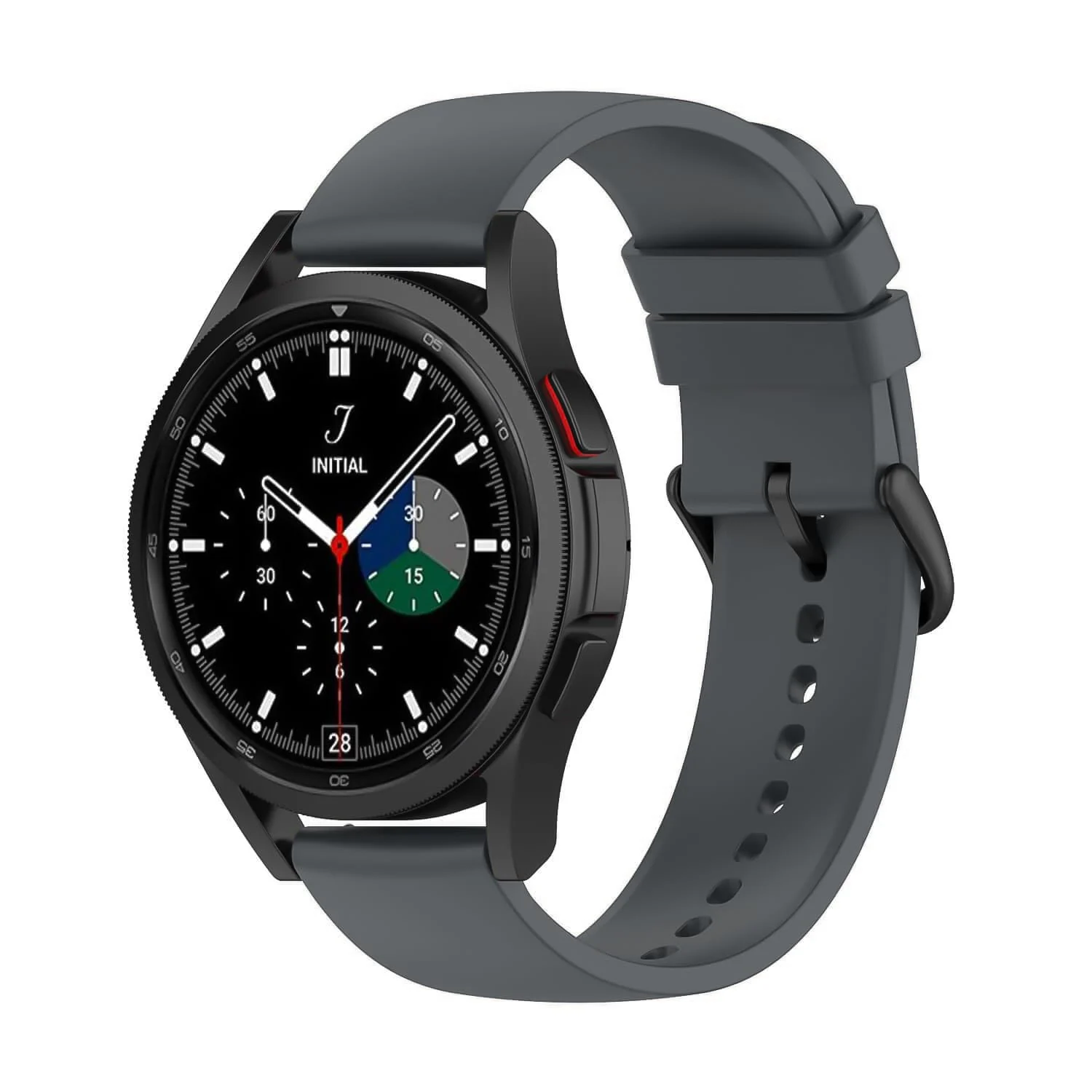 DL3 Mobilak Silicone Buckle Band 22MM Strap For Xiaomi Redmi Watch 5 Active/5 Lite/Samsung Galaxy Watch 3 45mm/Watch 46mm/Gear S3/Huawei watch GT5 GT4 GT3 GT2 GT 46MM/GT2E/GT3 Pro GT 5 Pro - Space Gray