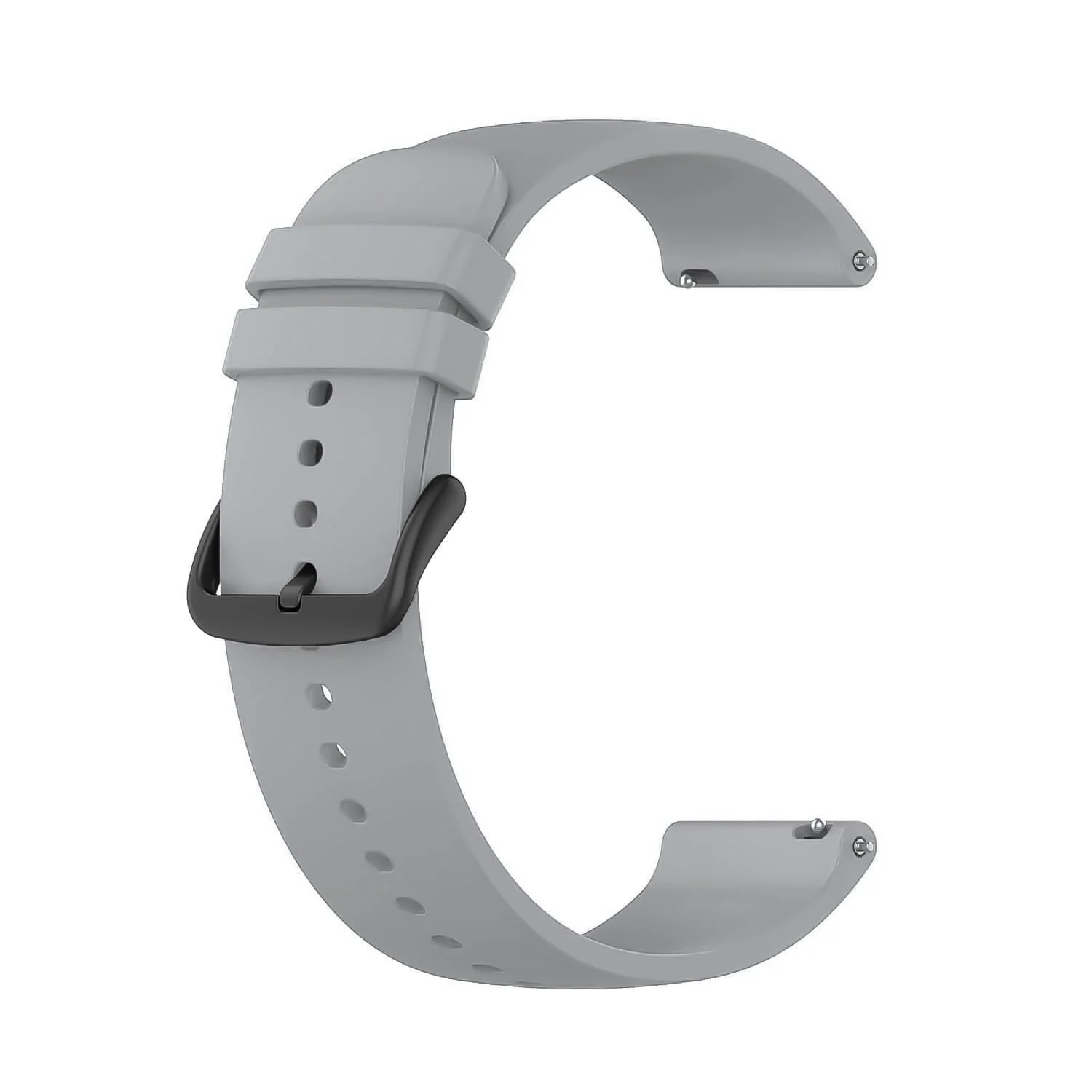 DL3 Mobilak Silicone Buckle Band 22MM Strap For Xiaomi Redmi Watch 5 Active/5 Lite/Samsung Galaxy Watch 3 45mm/Watch 46mm/Gear S3/Huawei watch GT5 GT4 GT3 GT2 GT 46MM/GT2E/GT3 Pro GT 5 Pro - Gray