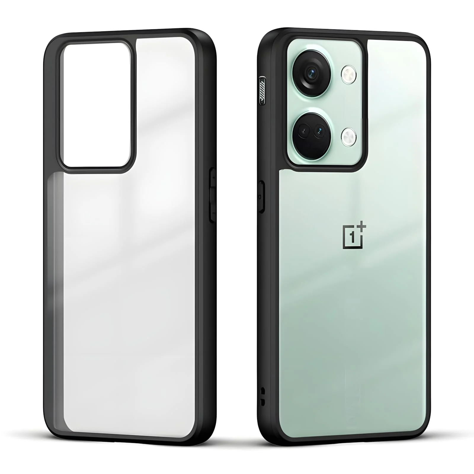 DL3 MOBILAK Clear Three-Layer Protective Phone Case for OnePlus Nord 3 and Ace 2v - Black