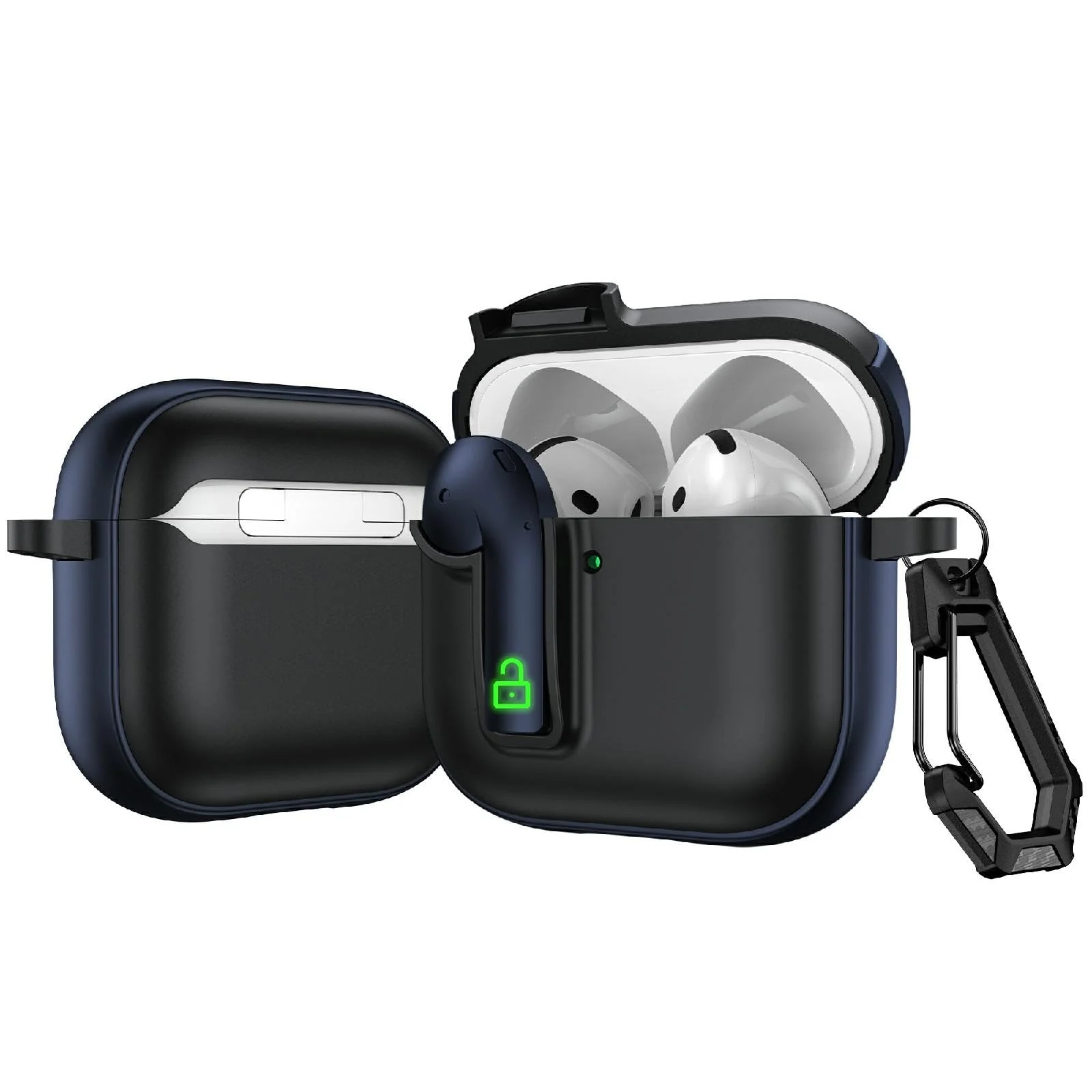 DL3 Mobilak for AirPods 4 Case with Lock, Funny Cute AirPods 4th Generation Case Cover, Shockproof Protective Cover for AirPod Gen 4 2024 with Keychain