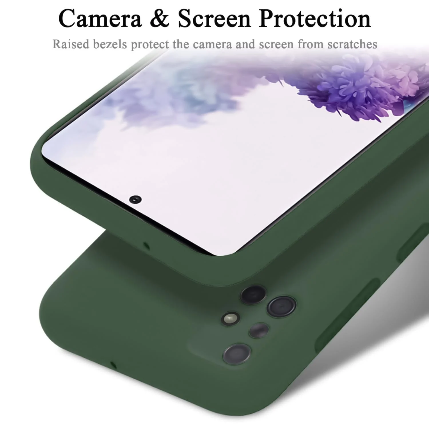 DL3 Mobilak Silicone Protective Case for Samsung Galaxy A71, Shock-absorbing protection, Scratch-resistant surface, Soft microfiber lining - Green