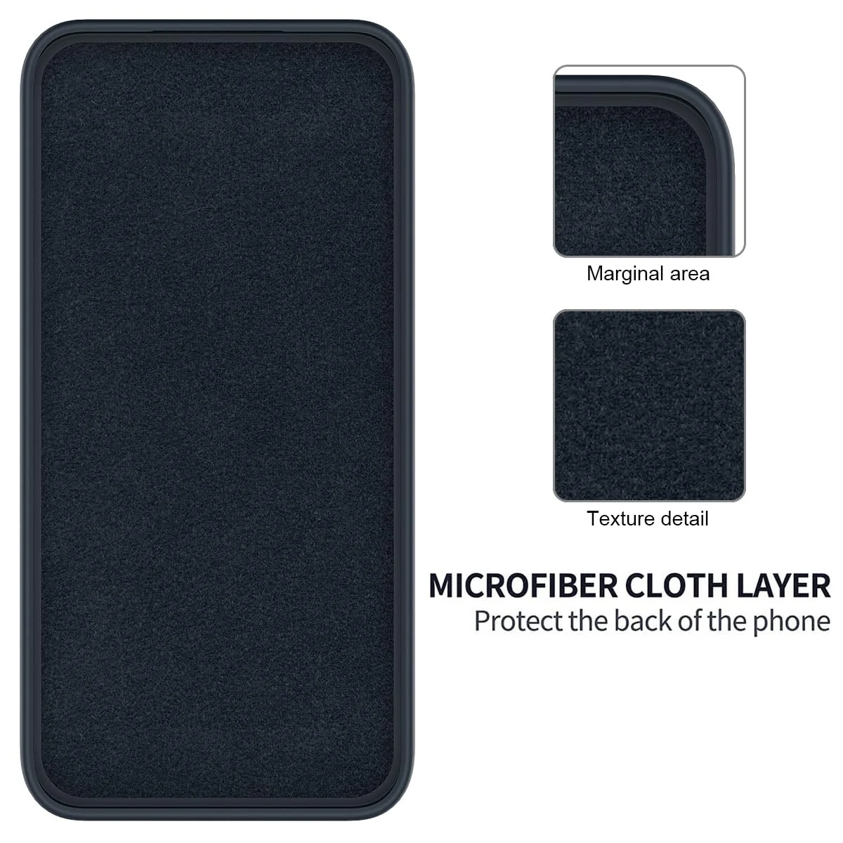 DL3 Mobilak Silicone Protective Case for Xiaomi Redmi 13C, Shock-absorbing protection, Scratch-resistant surface, Soft microfiber lining - MidNight Blue