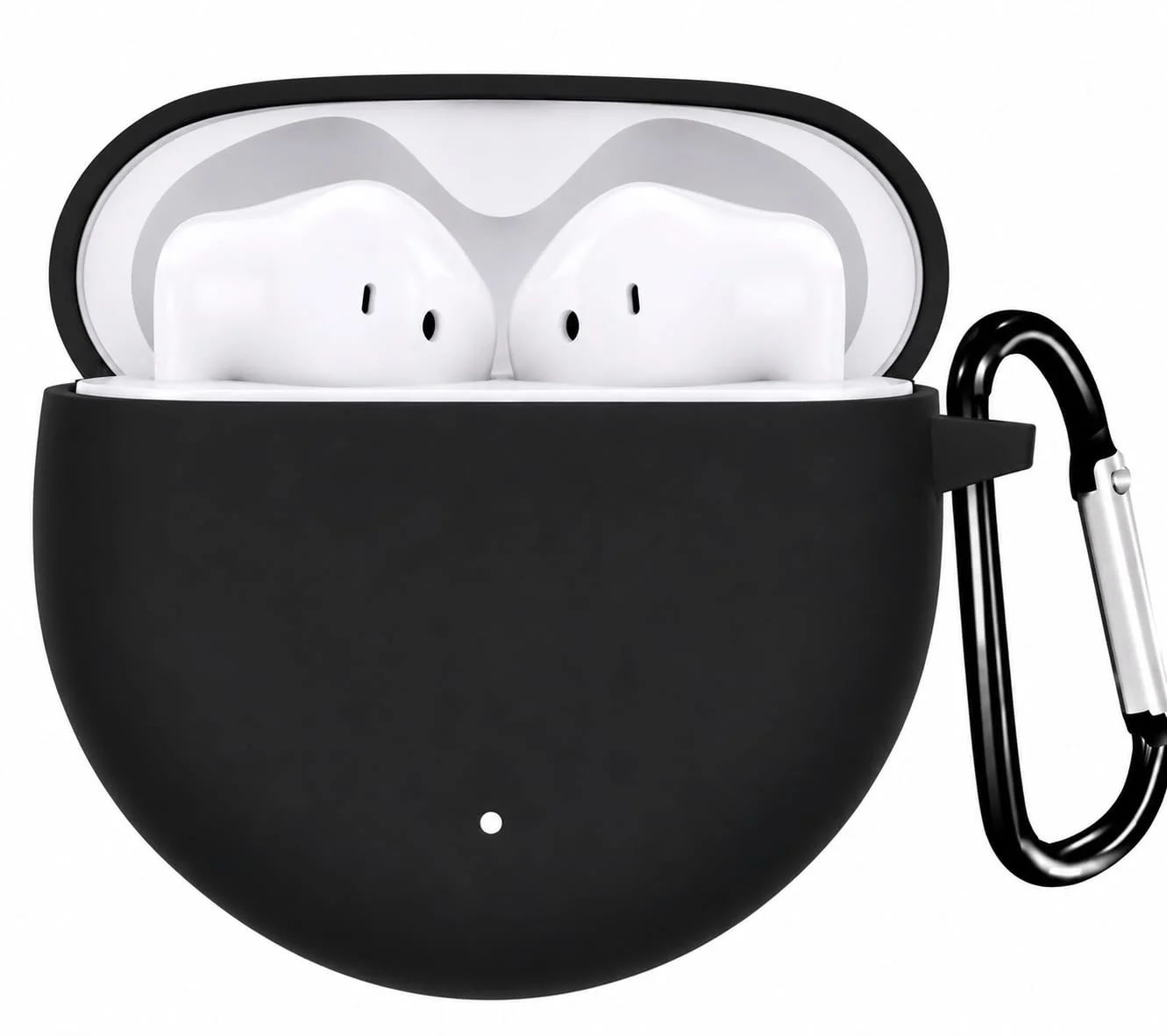 Mobigon Compatible with Honor Earbuds X7e Case Cover, Soft Silicone Shockproof Protective Case Wireless Earbuds with Carabiner, Front LED Visible