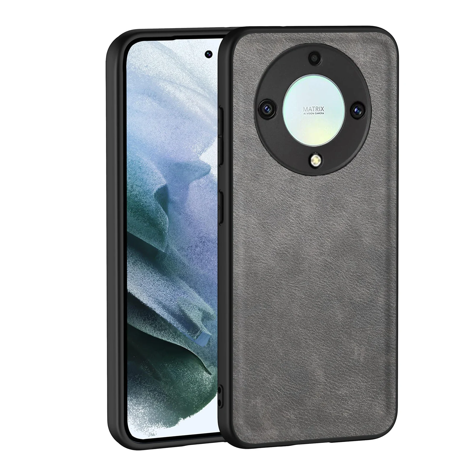 Dl3 Mobilak Case for Honor X9a 5G / Honor Magic 5 Lite Leather Case,Anti-Drop, Anti-Shock, Non-Slip Texture,Simple Cell Phong Cover for Honor X9a 5G / Honor Magic 5 Lite (Brown)