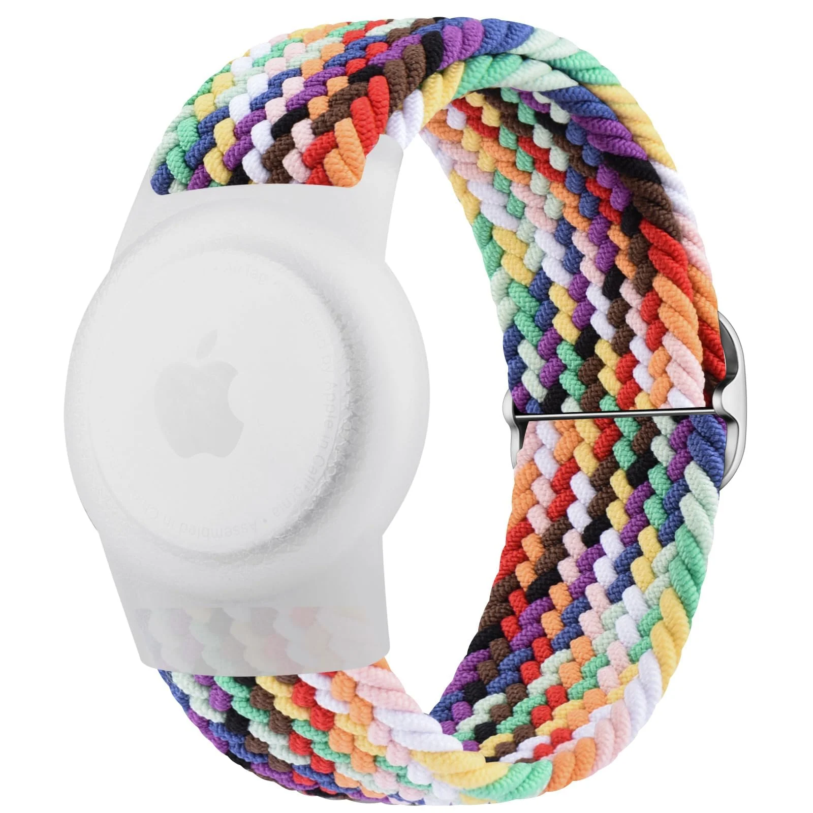 DL3 Mobilak Bracelet for Kids Compatible with AirTag, Nylon Stretch Braided Air Tag Wristband, Protective Case for Airtag GPS Tracker Holder, Adjustable Elastic Watch Strap for Toddler Child Elde