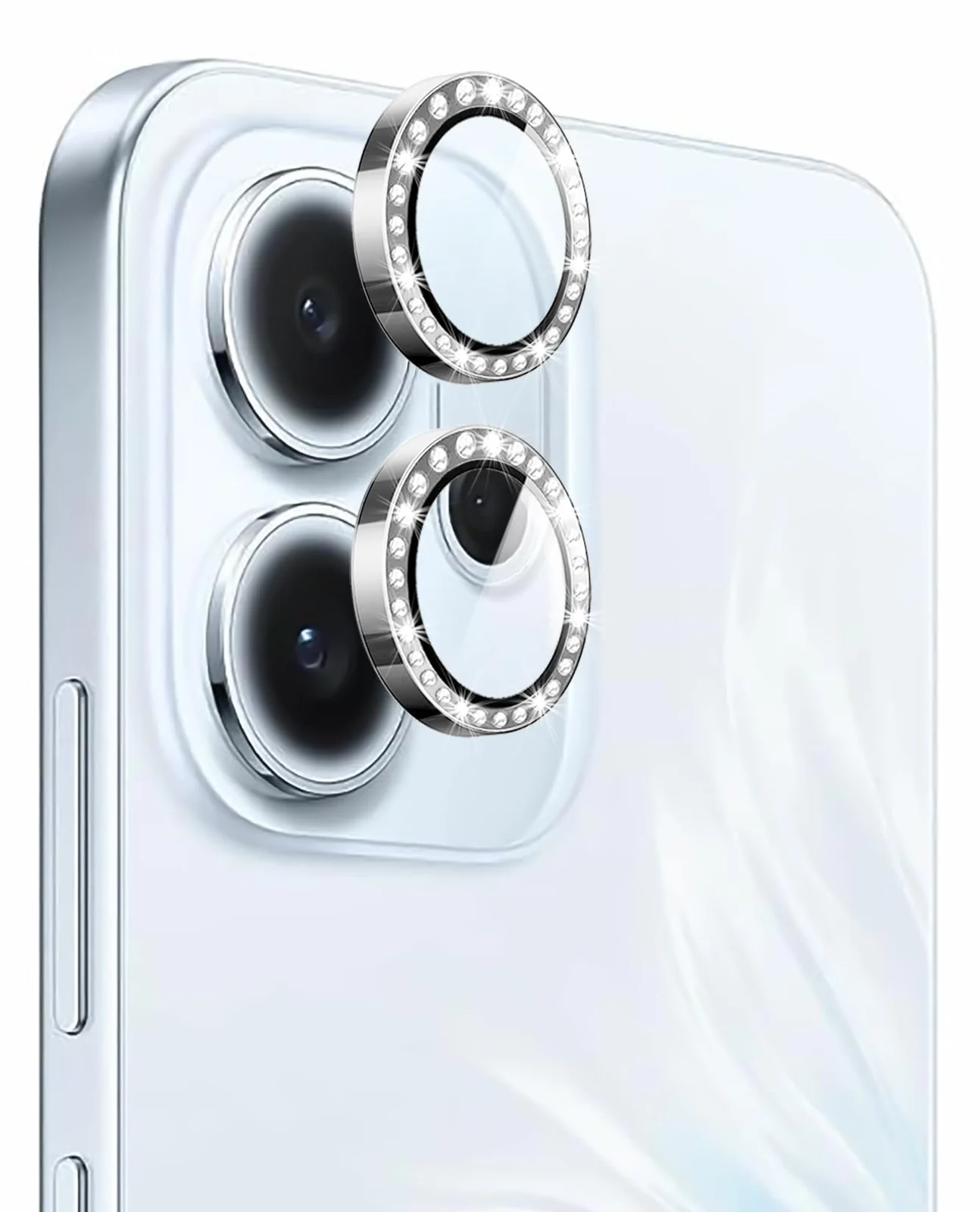 DL3 Mobilak Camera Lens Protector for OPPO Reno 14F / OPPO Reno14 FS Accessories, 9H Tempered Glass Metal Individual Ring Camera Cover Screen Protector, Case Friendly, Anti Scratch