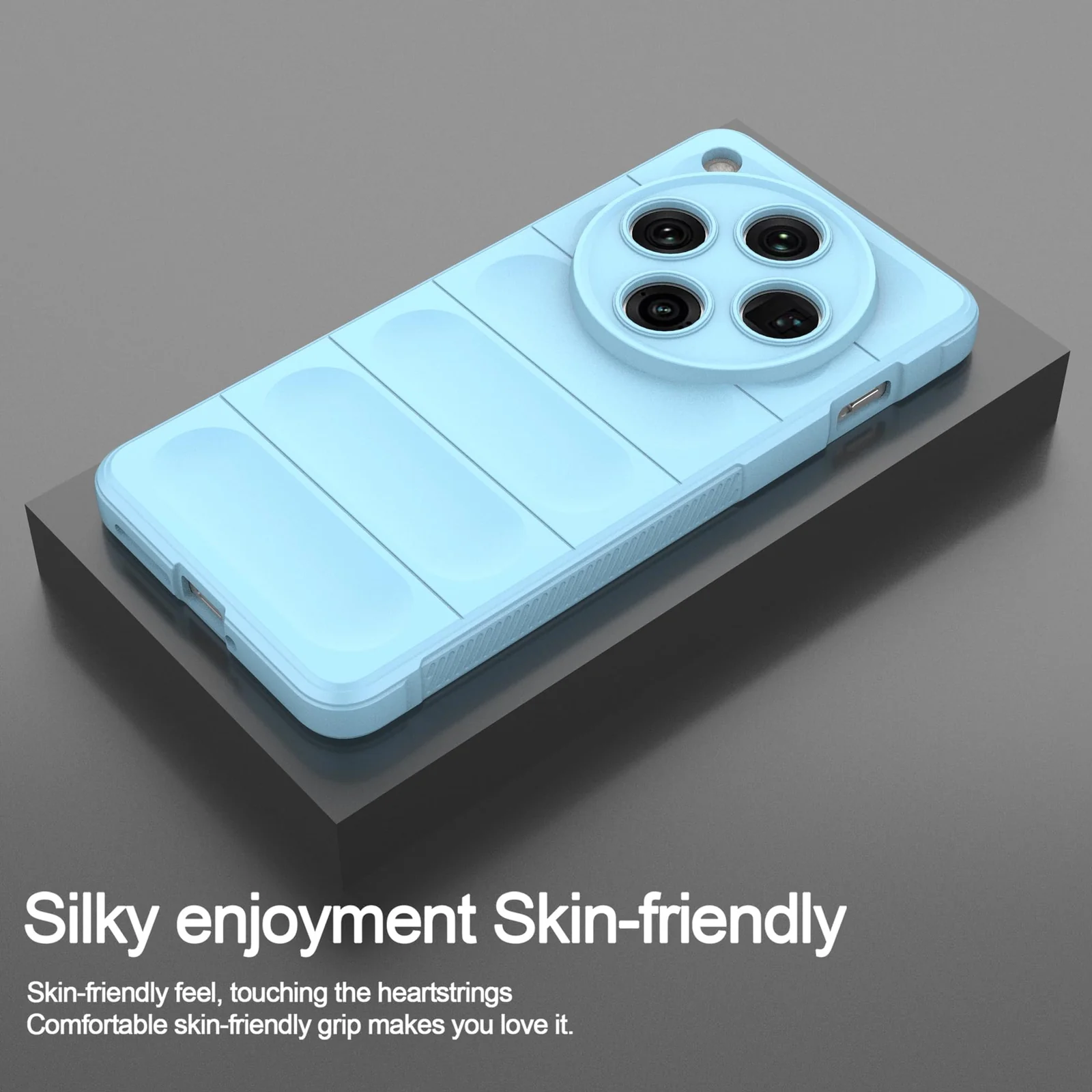 DL3 Mobilak Flexible Silicone and TPU Protective Case with Camera Protection for OPPO Find X8 Pro - Baby Blue