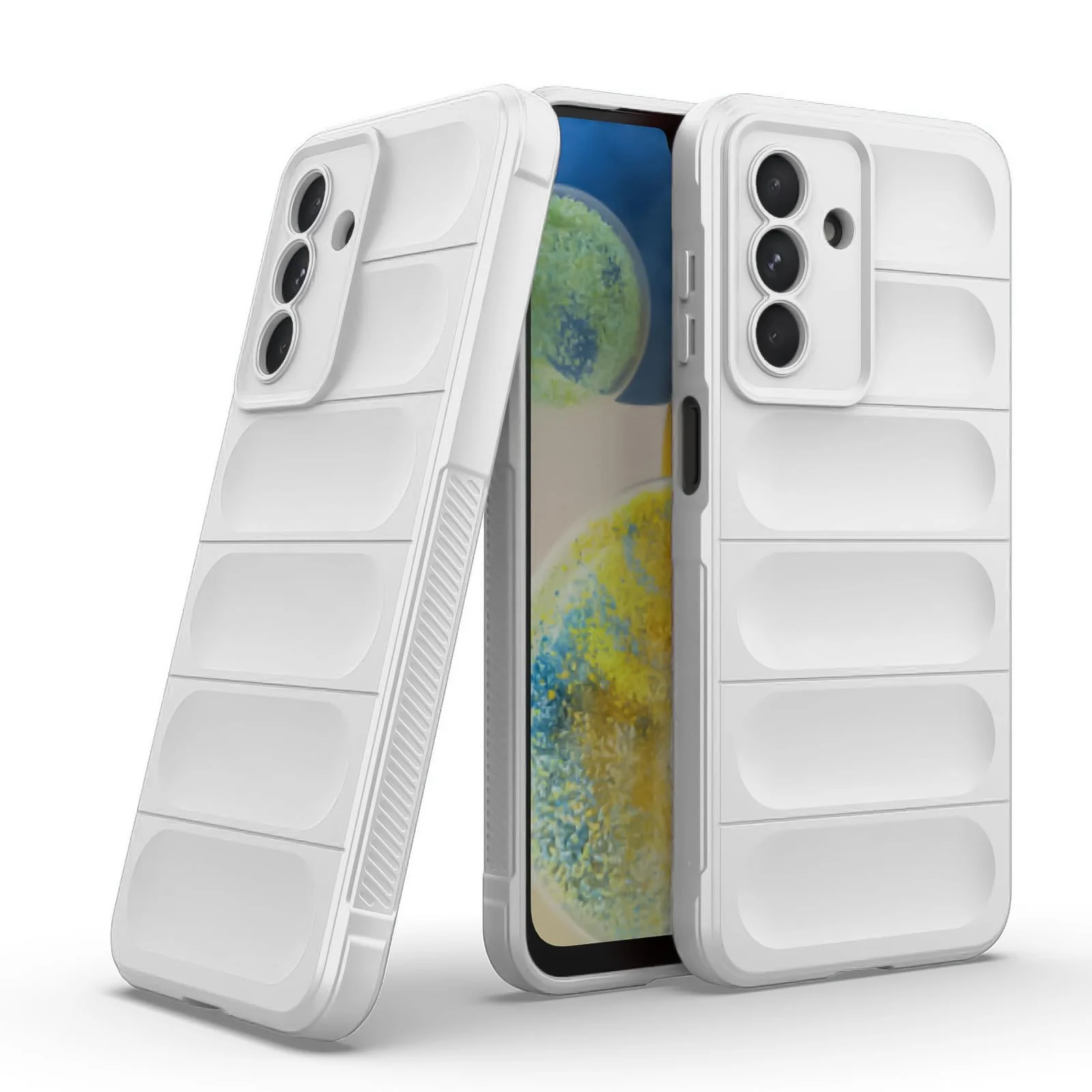 DL3 Mobilak Soft Silicone Protective Case for Samsung Galaxy A26 with Camera Protection and Shockproof Design - White