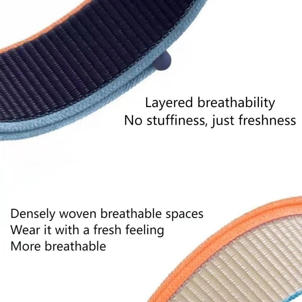 DL3 Mobilak Nylon Strap for Redmi Smart Band 2 / Xiaomi Smart Band 8 Active, Sports Bracelet and Replacement Strap Soft Breathable for Xiaomi Mi Band 8 Active/Redmi Band 2 for Men Women - Ice Blue