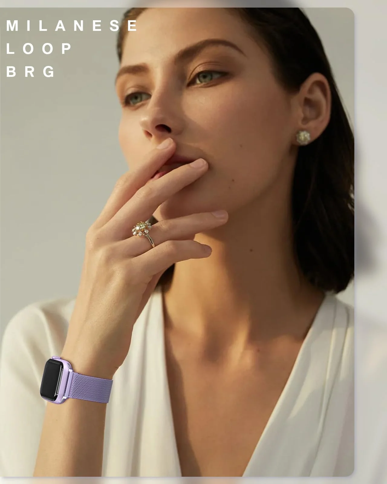 DL3 MOBILAK Milanese Loop Compatible With Apple Watch 38mm 40mm 41mm 42mm(Series 11 10), Stainless Steel Mesh Band Magnetic Clasp, Adjustable Metal Strap for iWatch Series 11 10 9 8 7 6 5 4 3 2 1 SE - A.Lavender