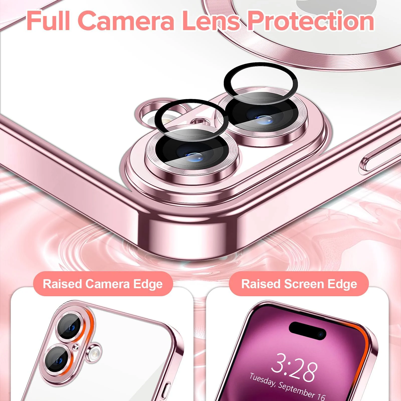 DL3 Mobilak Plated-Edge TPU Protective Case with Camera Protection for iPhone XS Max - Pink