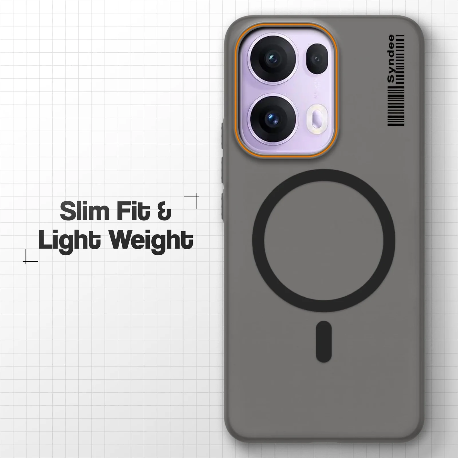 DL3 Mobilak Case Back Cover for Honor X7D, Sleek Frosted Translucent Back Only Compatible with Wireless Magnetic Accessories | Anti-Scratch Shockproof Phone Case - Black