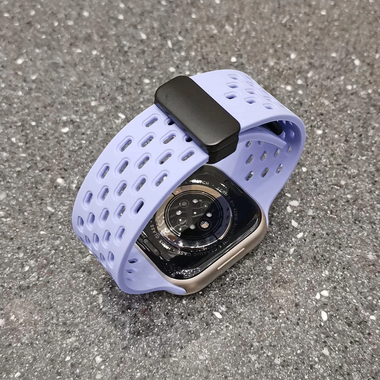 DL3 Mobilak Magnetic Bands for Apple Watch Band 41mm 40mm 38mm, for Women Men, Soft Silicone Magnetic Buckle Breathable Sport Watch Strap for iWatch Series SE 8 7 6 5 4 3 2 1 (Lilac) - Lilac Purple