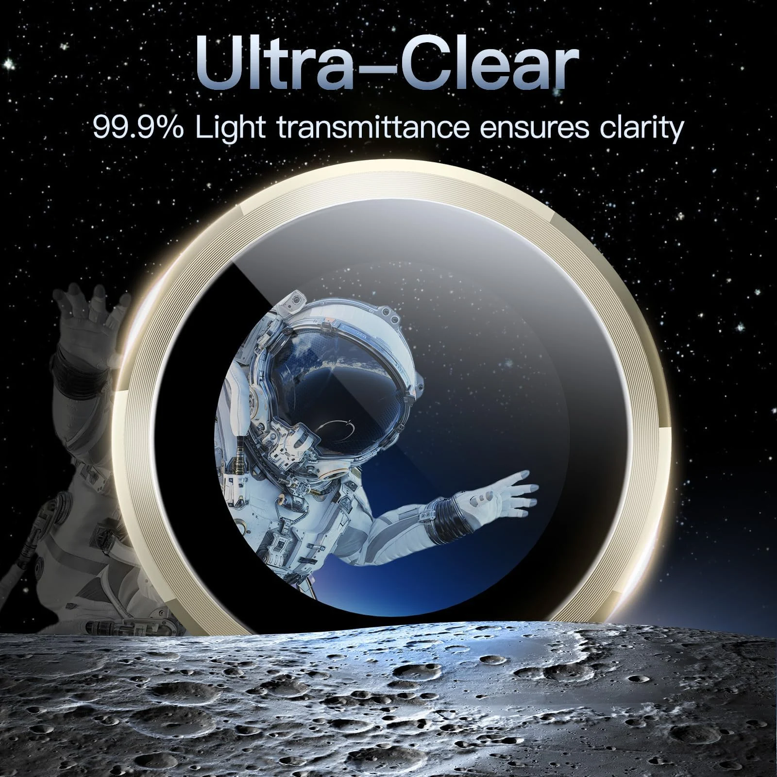 DL3 Mobilak Camera Protection for Samsung Galaxy S24 Ultra Camera Protection, Scratch-Resistant, 9H Hardness, HD Lens Protection, Protective Film, Lens Screen Protector Glass - Gold1