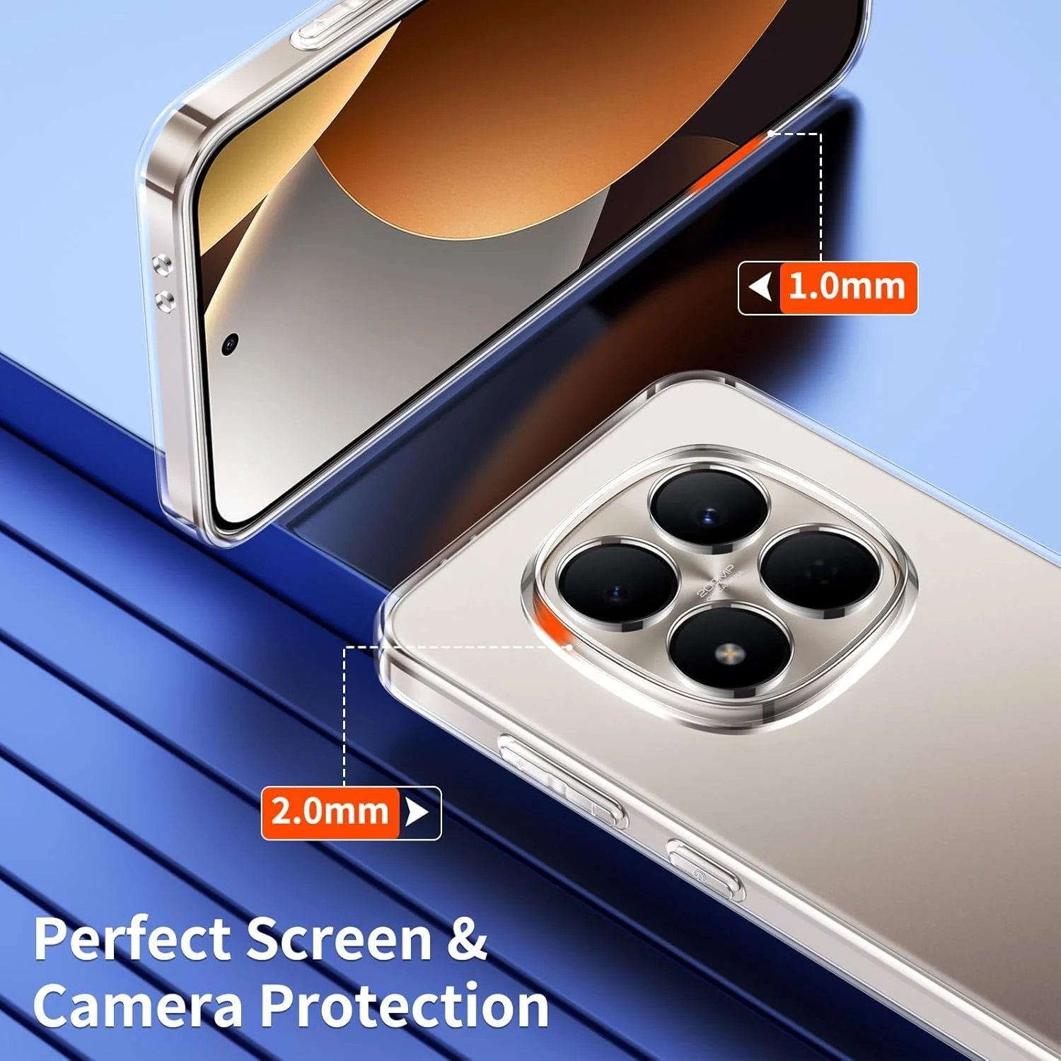 DL3 Mobilak Case Compatible with Xiaomi Redmi Note 15 5G, Case Crystal Soft TPU Gel Case Flexible Silicone Anti-Scratch Camera Protection TPU Cover - Clear
