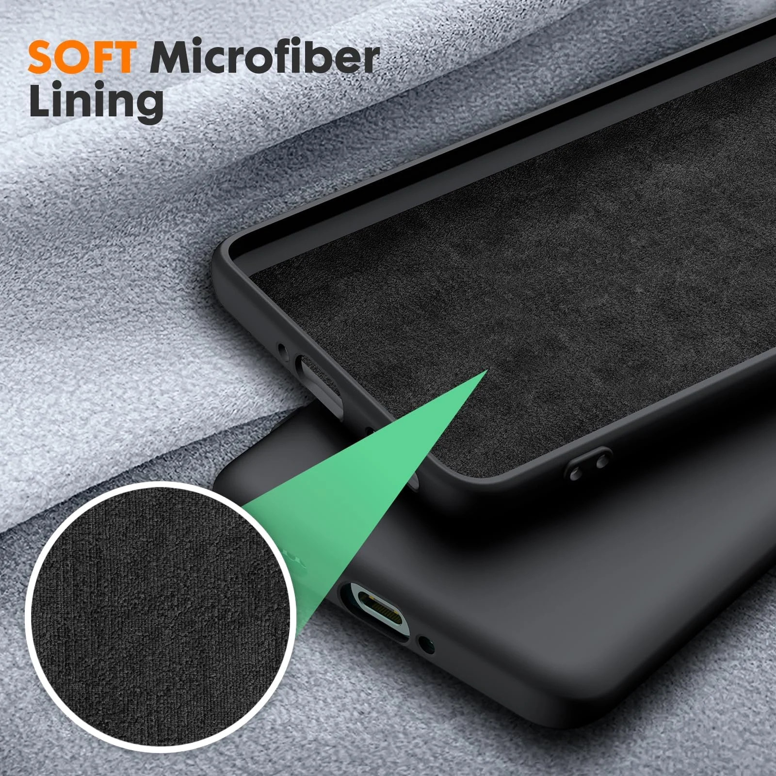 DL3 Mobilak Liquid Silicone Protective Case for Honor 200 5G with Camera Protection and Microfiber Lining - Black
