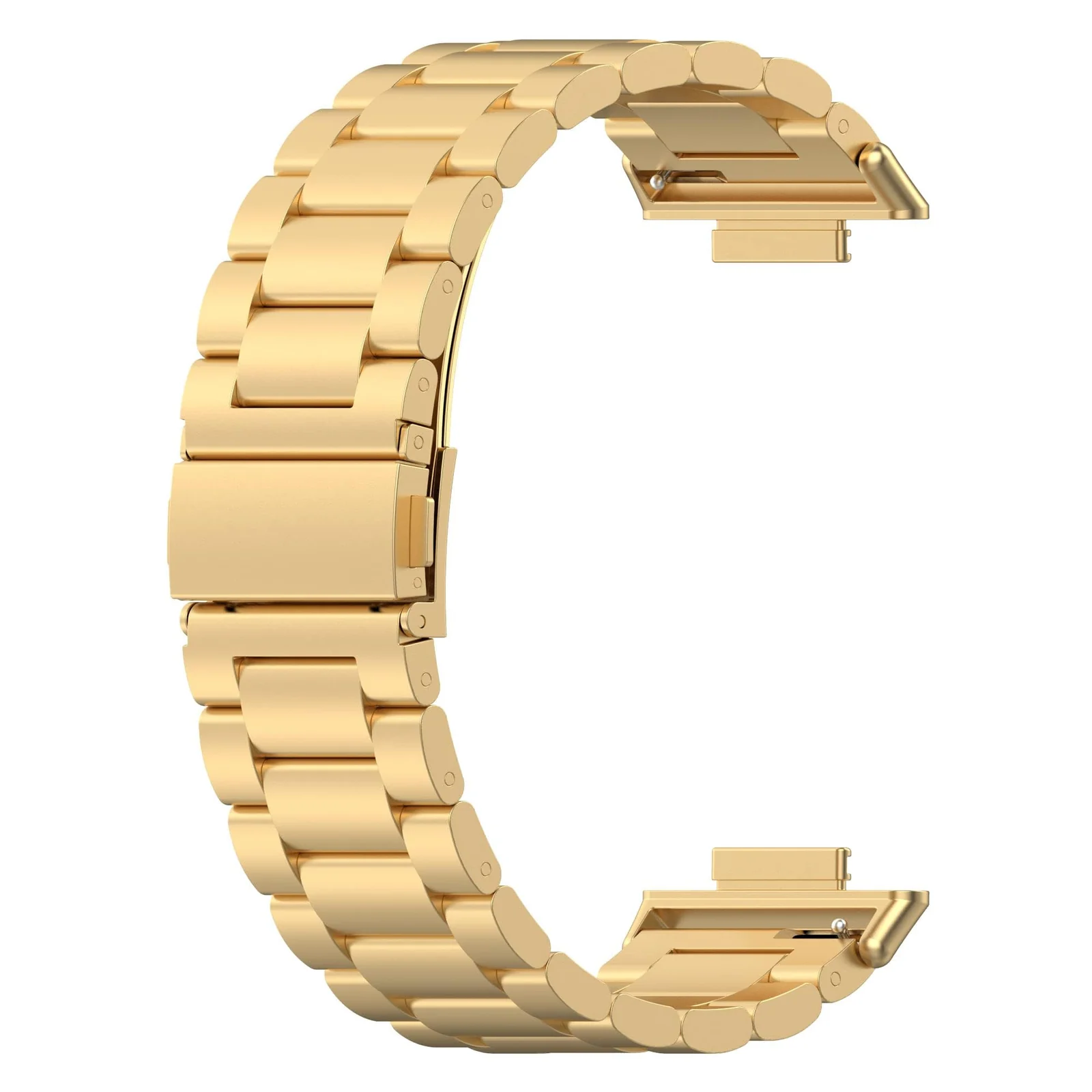 DL3 Mobilak Straps Compatible with Huawei Watch Fit, Replacement Metal Stainless Steel Wristband Business Band for Men and Women - Gold