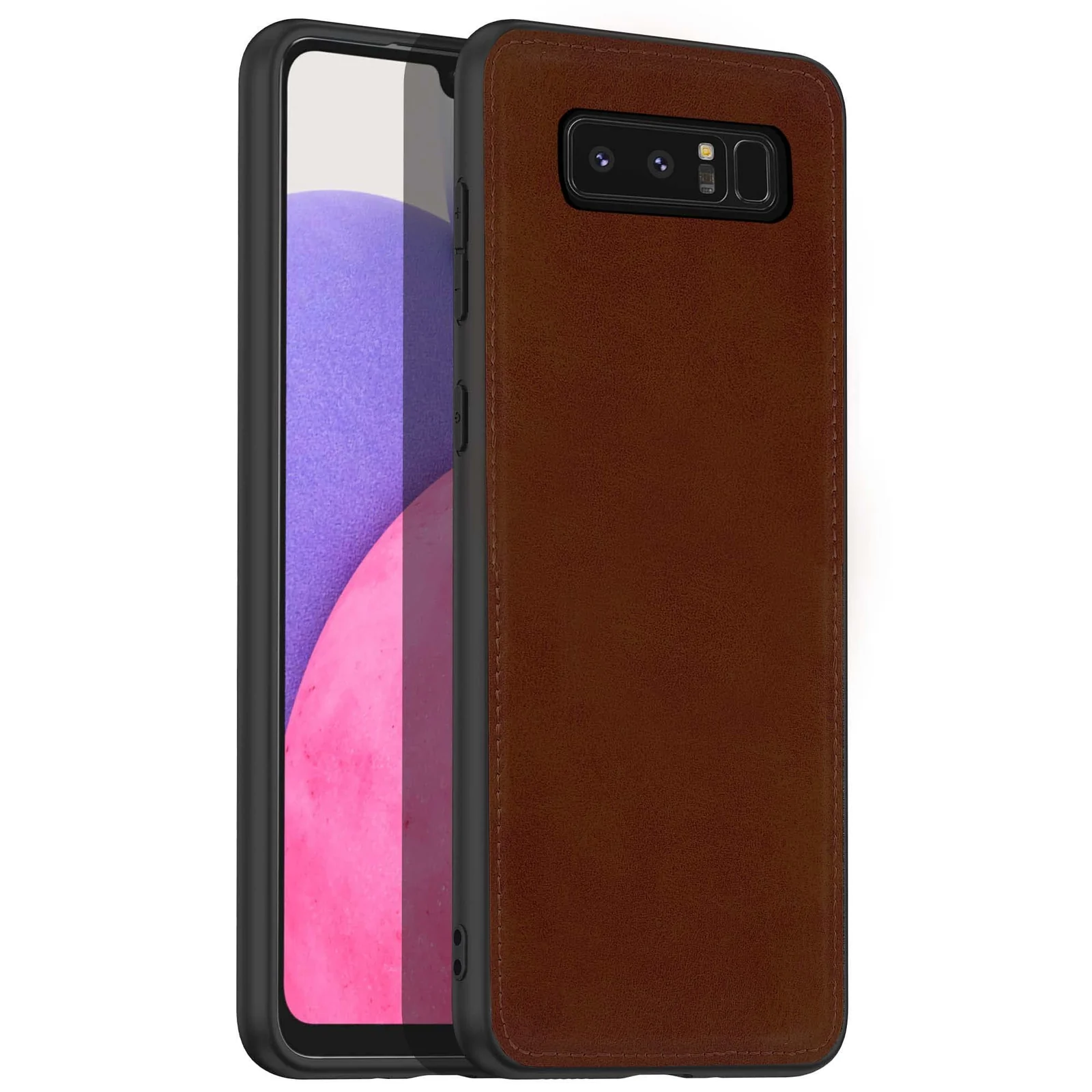 Dl3 Mobilak Case for Samsung Galaxy Note 8 Leather Case,Anti-Drop, Anti-Shock, Non-Slip Texture,Simple Cell Phong Cover (Blue)