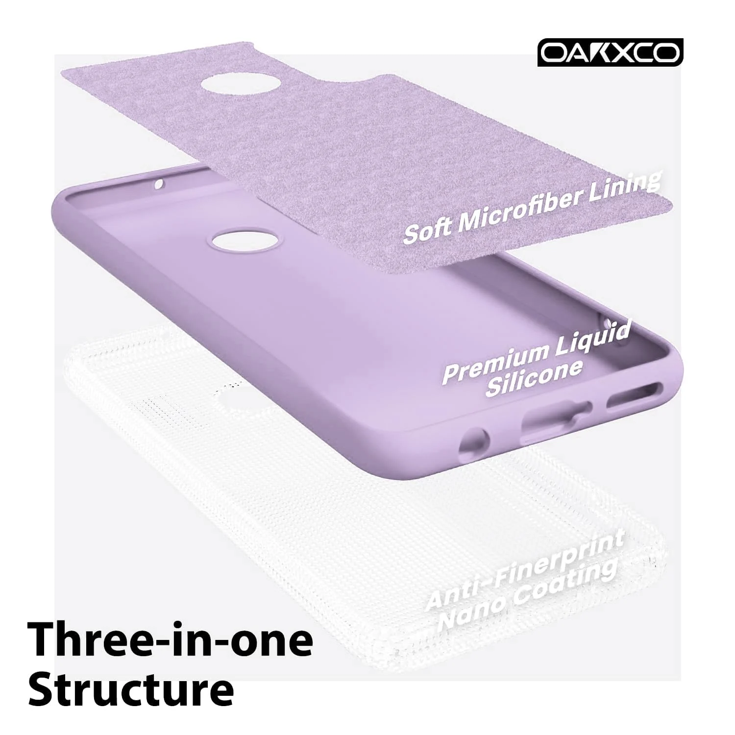 DL3 Mobilak Silicone Protective Case for Huawei P30 Lite / Nova 4E, Shock-absorbing protection, Scratch-resistant surface, Soft microfiber lining - Lavender .1