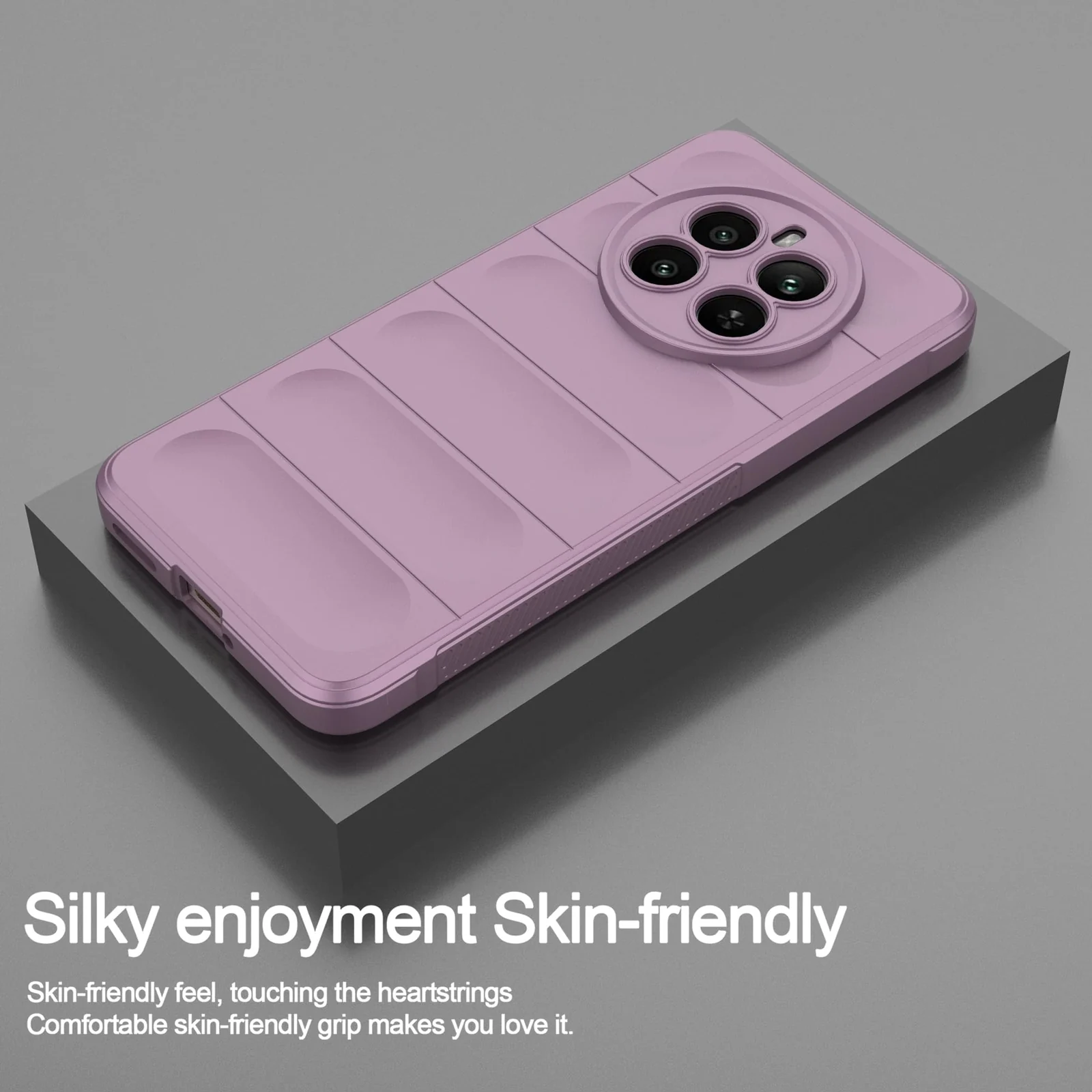 DL3 Mobilak Soft Silicone Protective Case for realme 12 Pro / realme 12 Pro Plus with Camera Protection and Shockproof Design - Purple