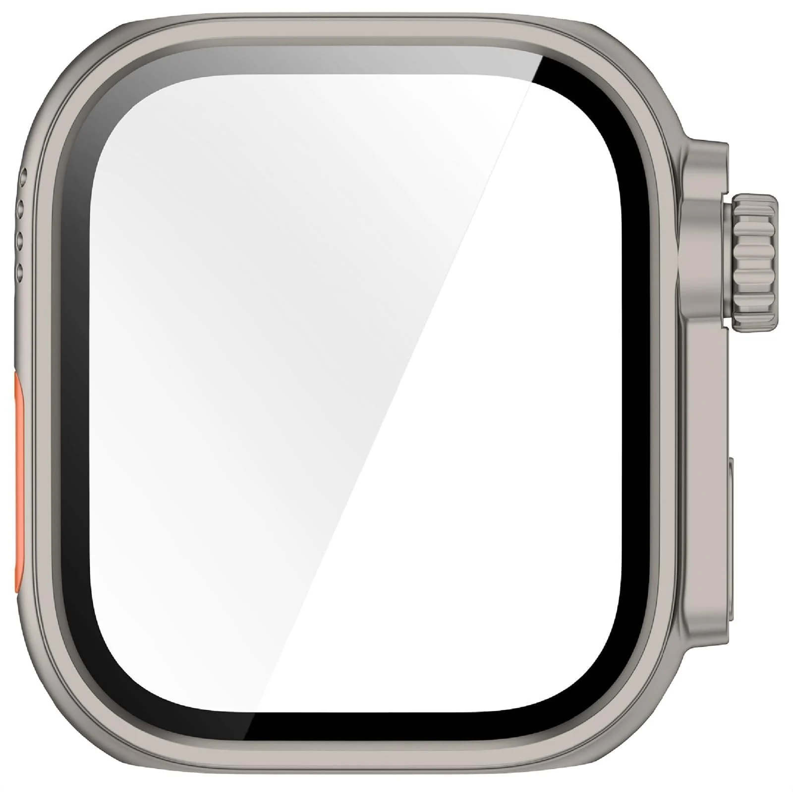 DL3 Mobilak for Huawei Watch Fit 4 Pro 2025 Case Screen Protector, [Looks Like iWatch Ultra Case] Built-in Tempered Glass Screen Unique Design Case Cover for Huawei Watch Fit4 Pro - Titanium