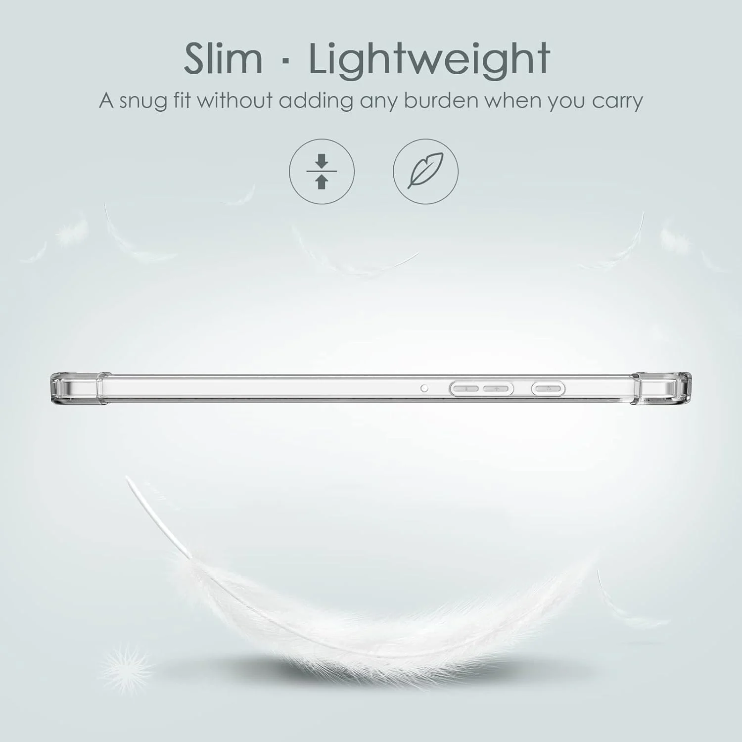 DL3 Mobilak Case For Samsung Galaxy Tab A9+/ A9 Plus Case 11 inch 2023 (SM-X210/X216/X218), Ultra Thin Silicone Shockproof Back Shell HD TPU Protective Cover - Clear
