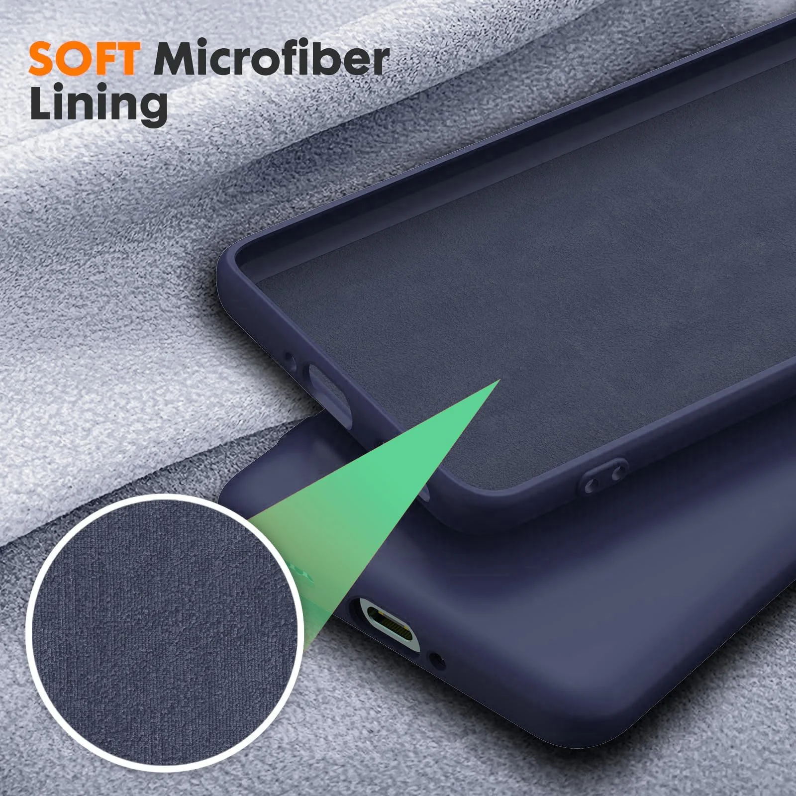 DL3 Mobilak Liquid Silicone Protective Case for Honor 200 5G with Camera Protection and Microfiber Lining - Dark Blue
