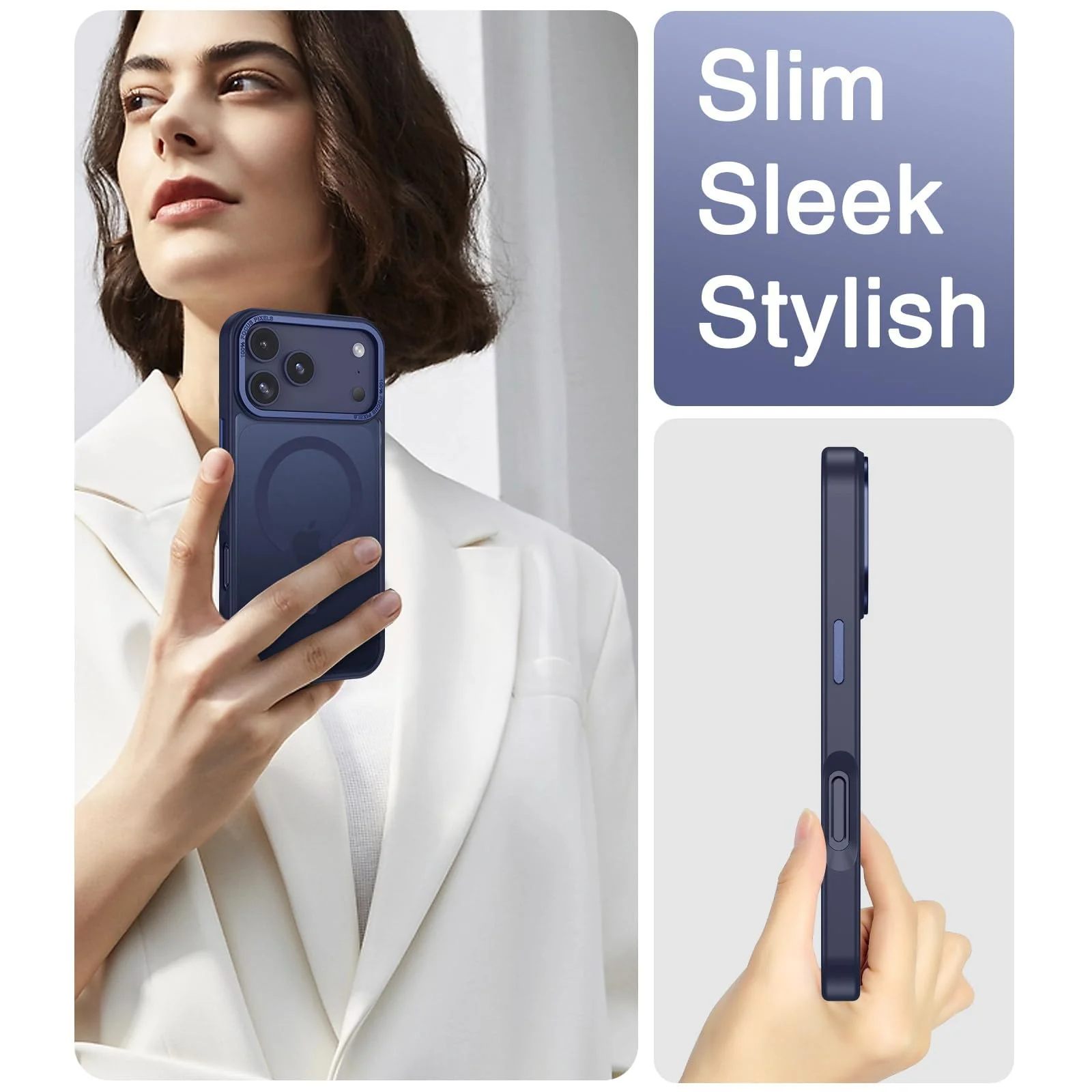 DL3 MOBILAK Protective Phone Case for Apple iPhone 18 Pro and 17 Pro - Blue