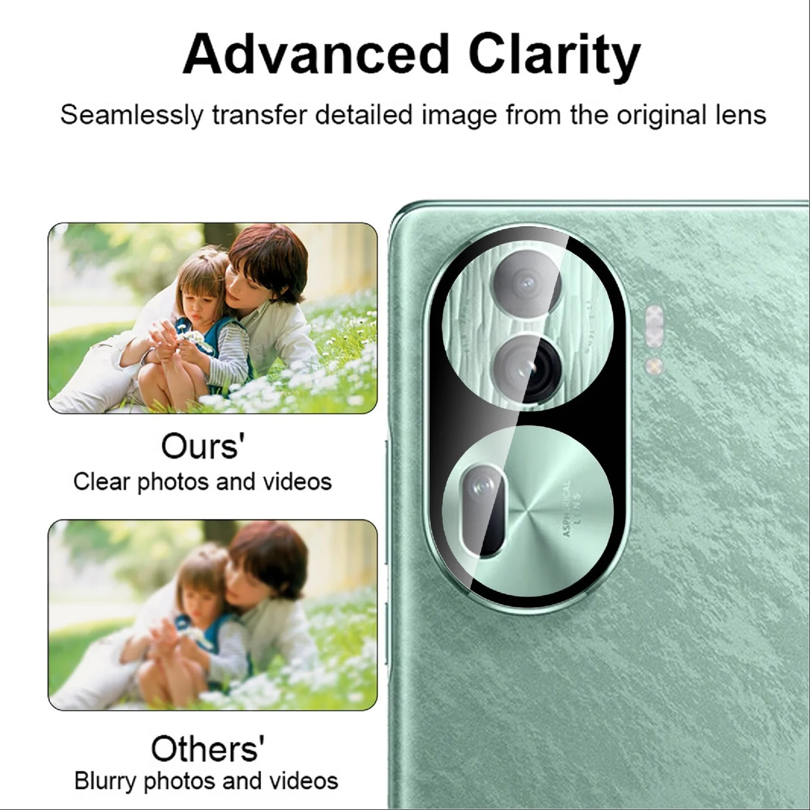 DL3 Mobilak OPPO Reno 11 5G | OPPO Reno 11 Pro 5G Camera Lens Protector Tempered Glass Screen Protector HD [Full Coverage][Anti-Scratch] Drop Protection Ultra Clear/Thin Lens Protector Case - Black