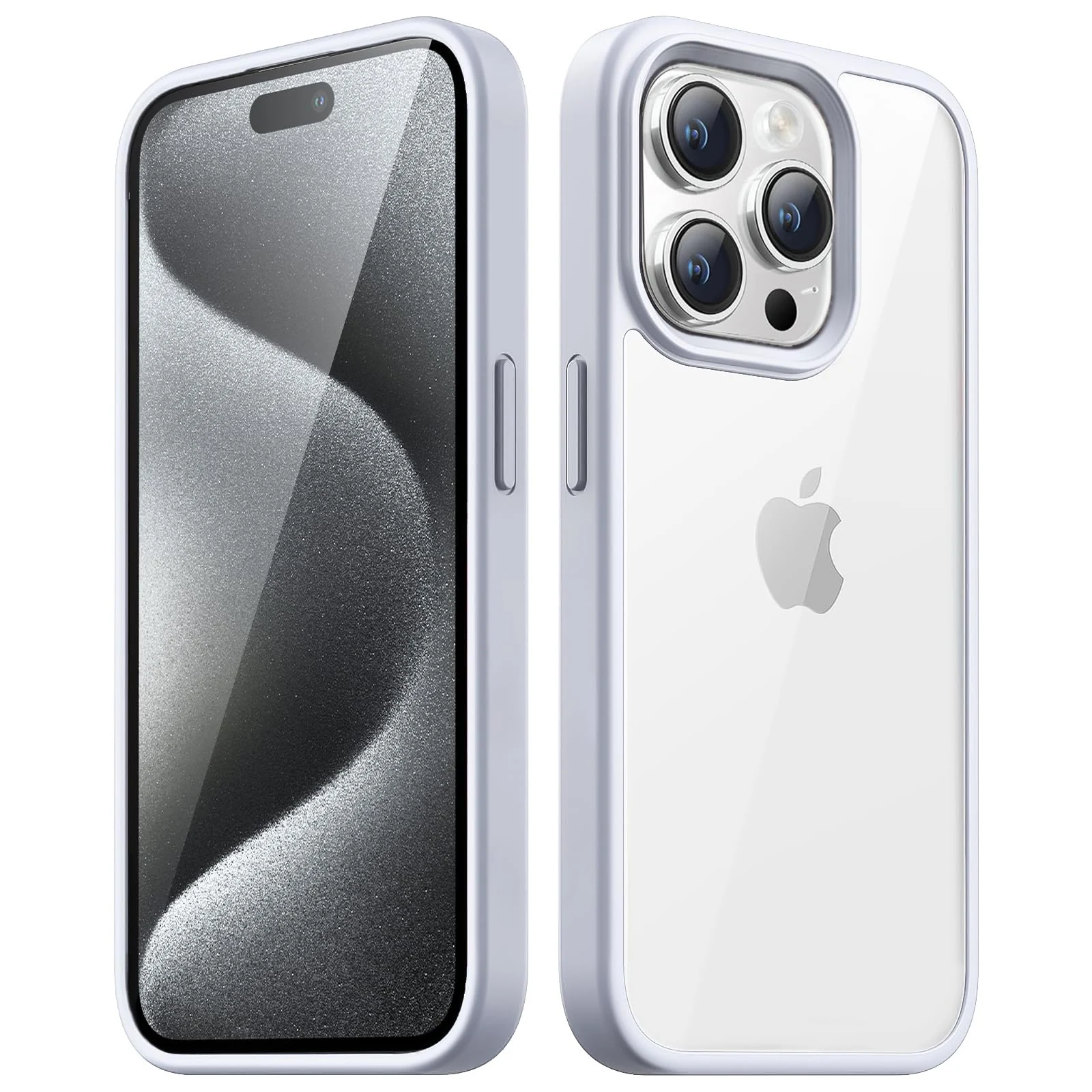 DL3 Mobilak Clear TPU Case for iPhone 12 / 12 Pro (6.1 Inch), Shock-absorbing protection, Non-slip grip, Raised edges around the screen and camera - Light Gray