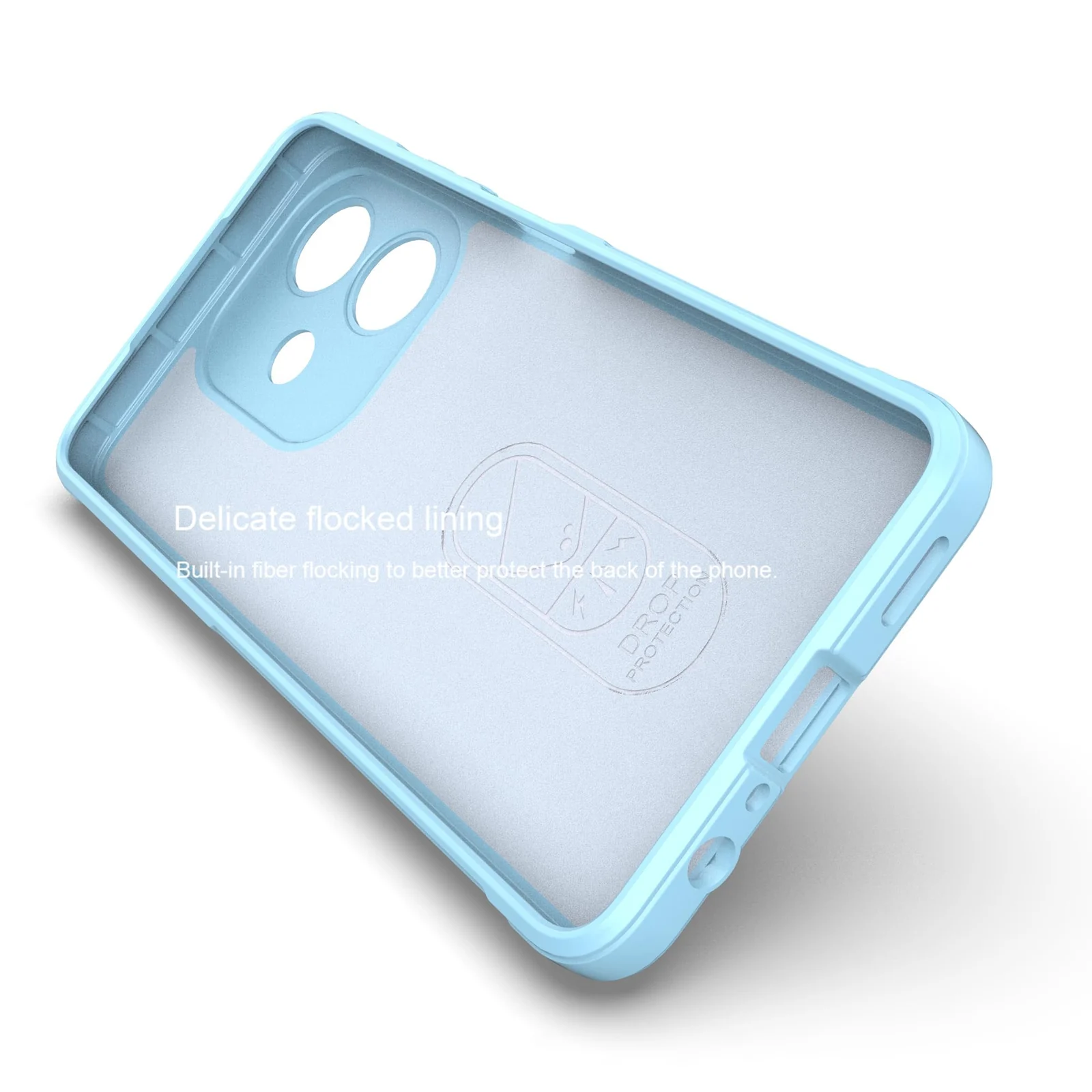 DL3 Mobilak Flexible Silicone and TPU Protective Case with Camera Protection for OPPO A3 / OPPO A3x / A40 - Baby Blue
