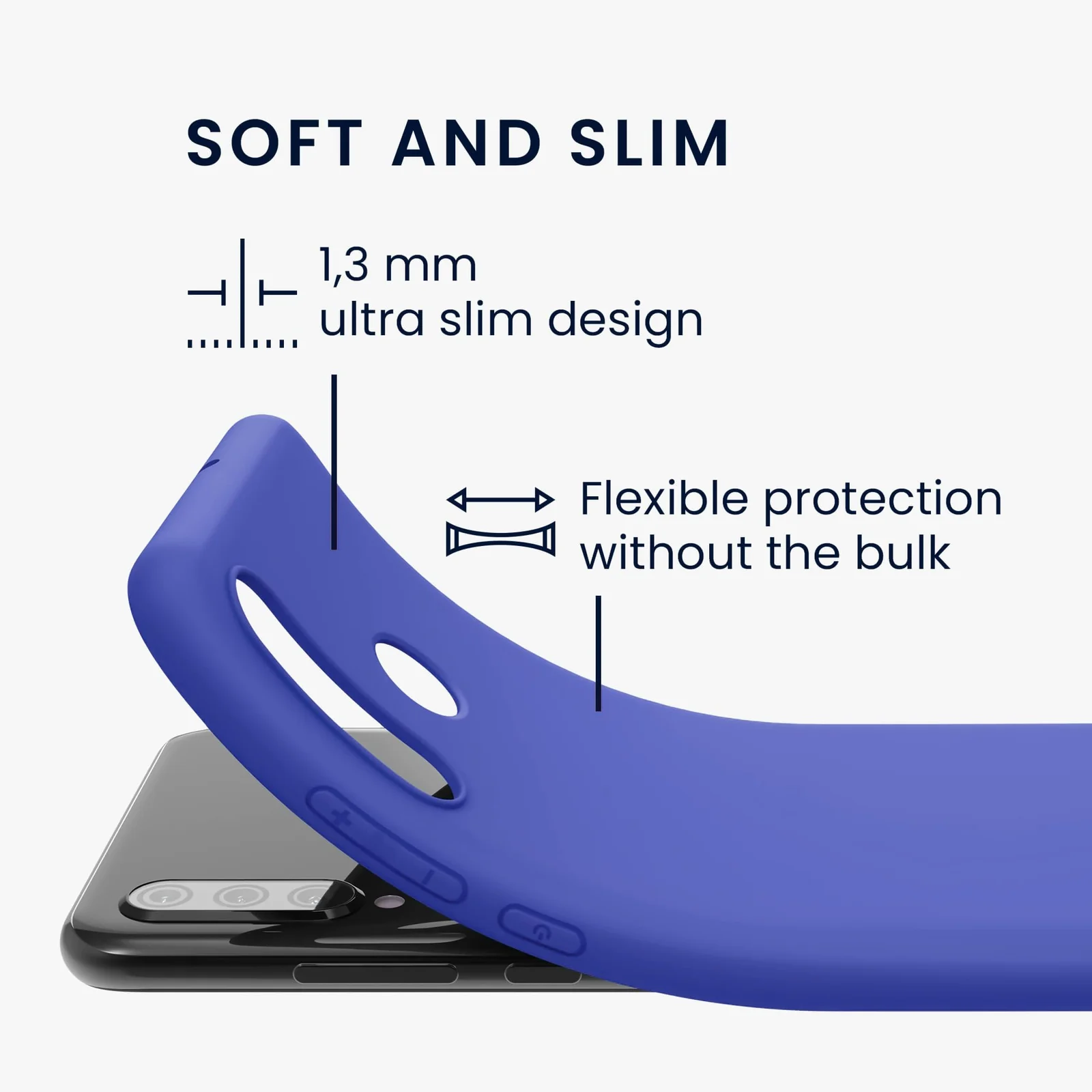 DL3 Mobilak Silicone Protective Case for Huawei Y9S / Honor 9X Pro / P Smart Pro 2019, Shock-absorbing protection, Scratch-resistant surface, Soft microfiber lining - Light Blue