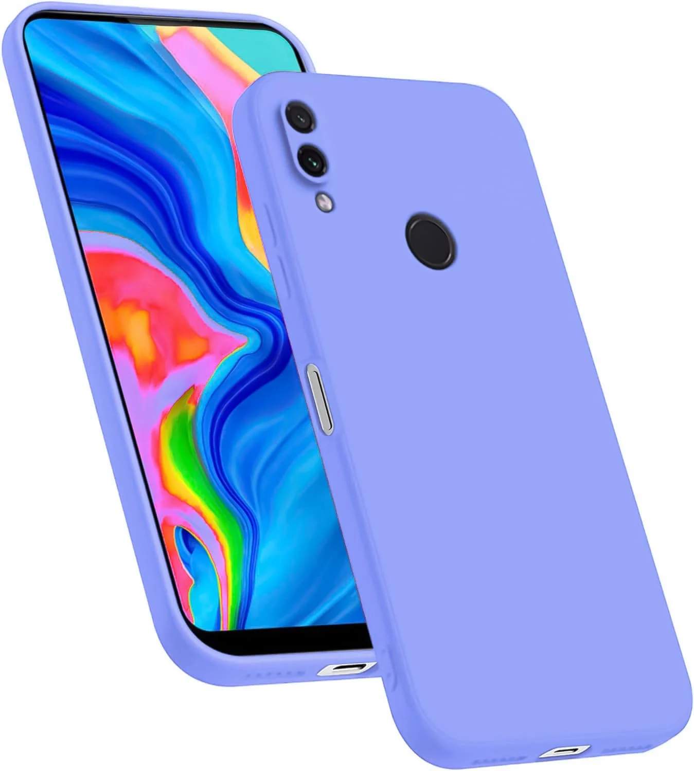 Dl3 Mobilak Xiaomi Redmi Note 7 / Note 7 Pro Case,Soft Flexible Silicone Gel Rubber Bumper Cover,Full Body Shockproof Protective Phone Case (Win Red)