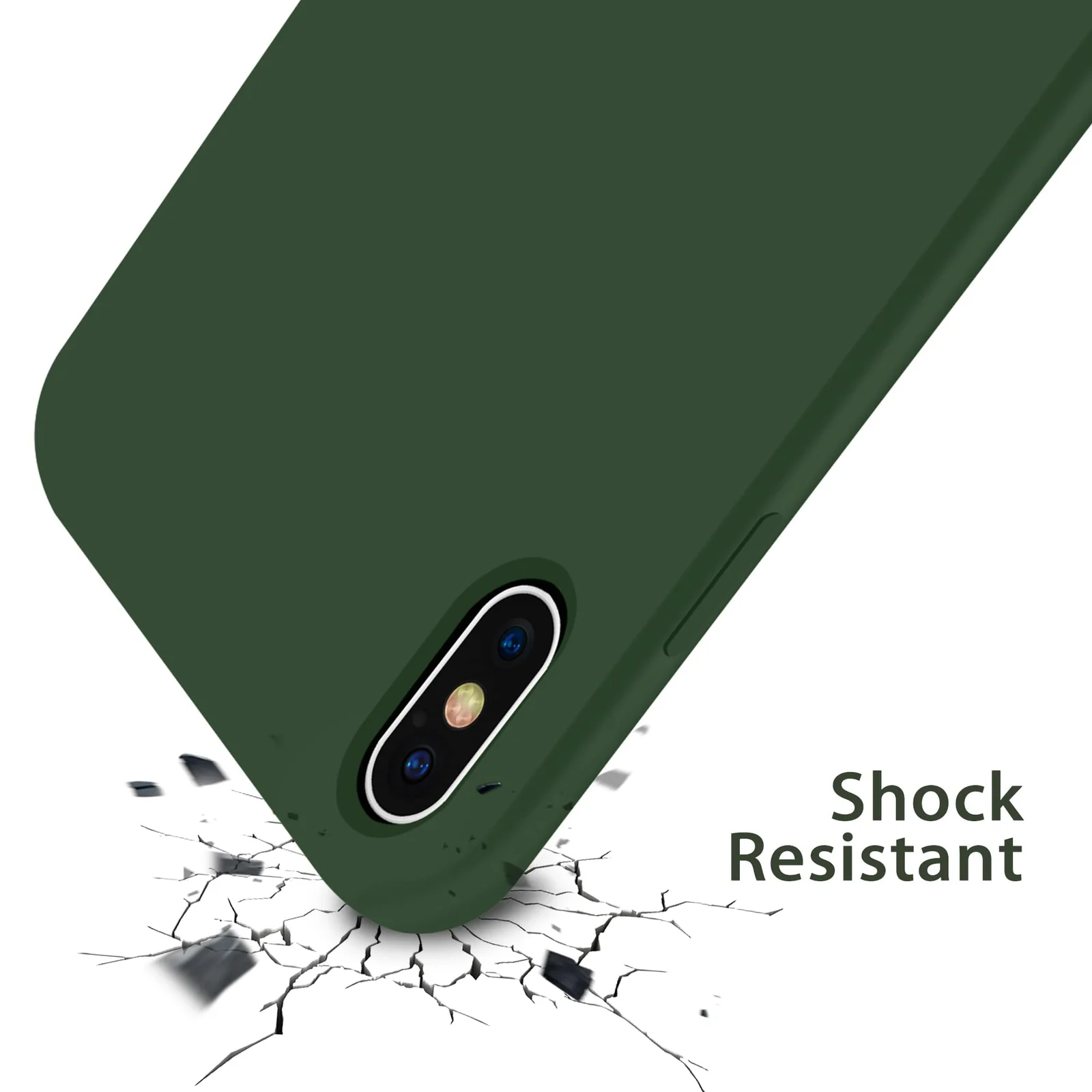 DL3 Mobilak Liquid Silicone Protective Case with Soft Microfiber Lining for iPhone XR - Clover
