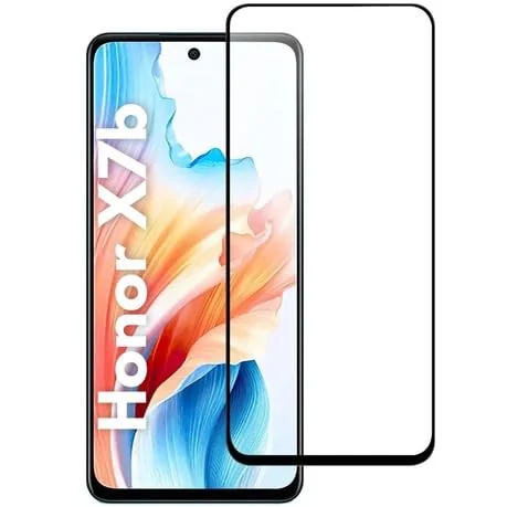 DL3 Mobilak 5D Full Glass Screen Protector For Honor X7B 5D. Black Frame - Clear