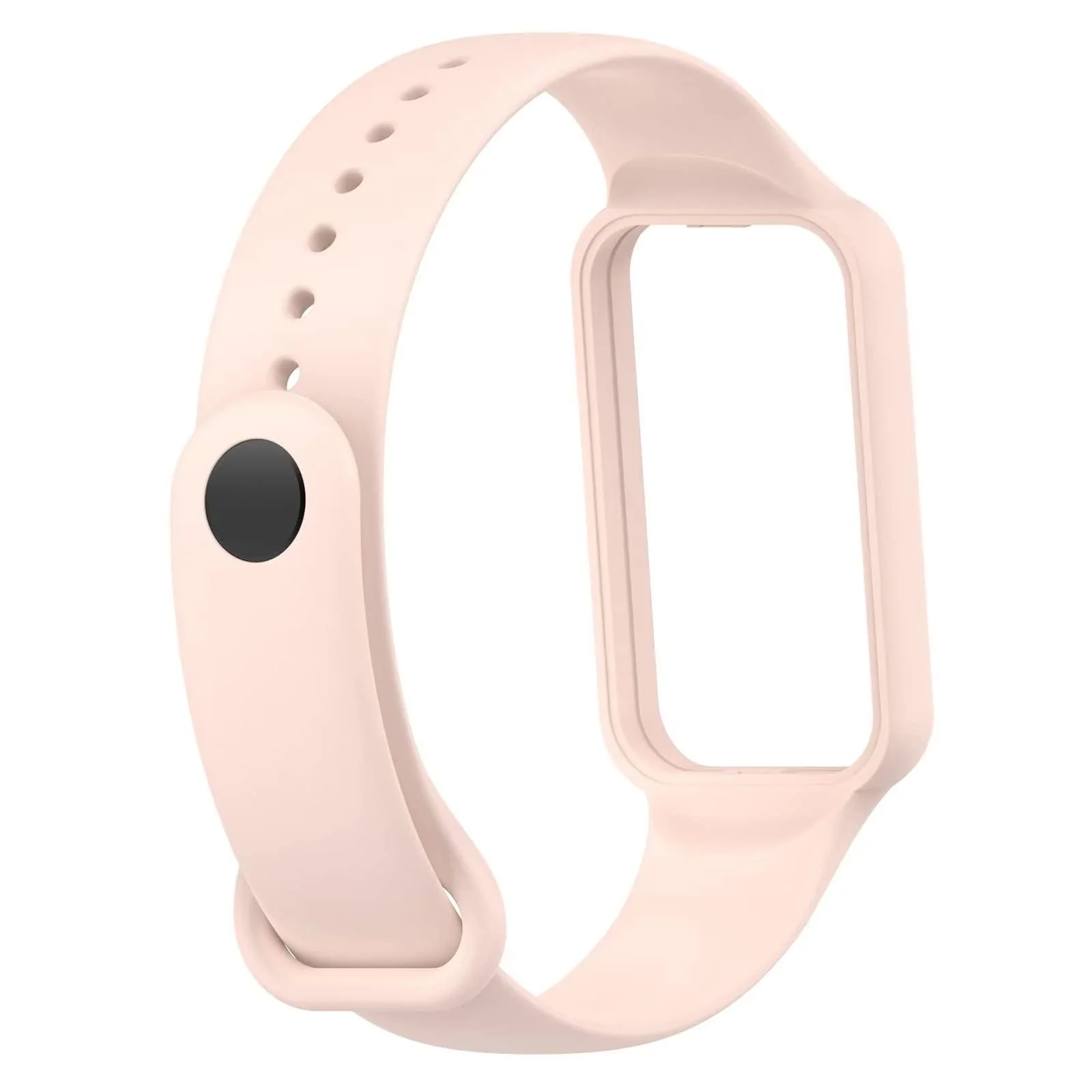 DL3 MOBILAK Sport Band Compatible With Amazfit Band 7 Fitness Tracker Replacement Strap Soft Silicone Wristband Bracelet For Amazfit Band7 - Light Pink